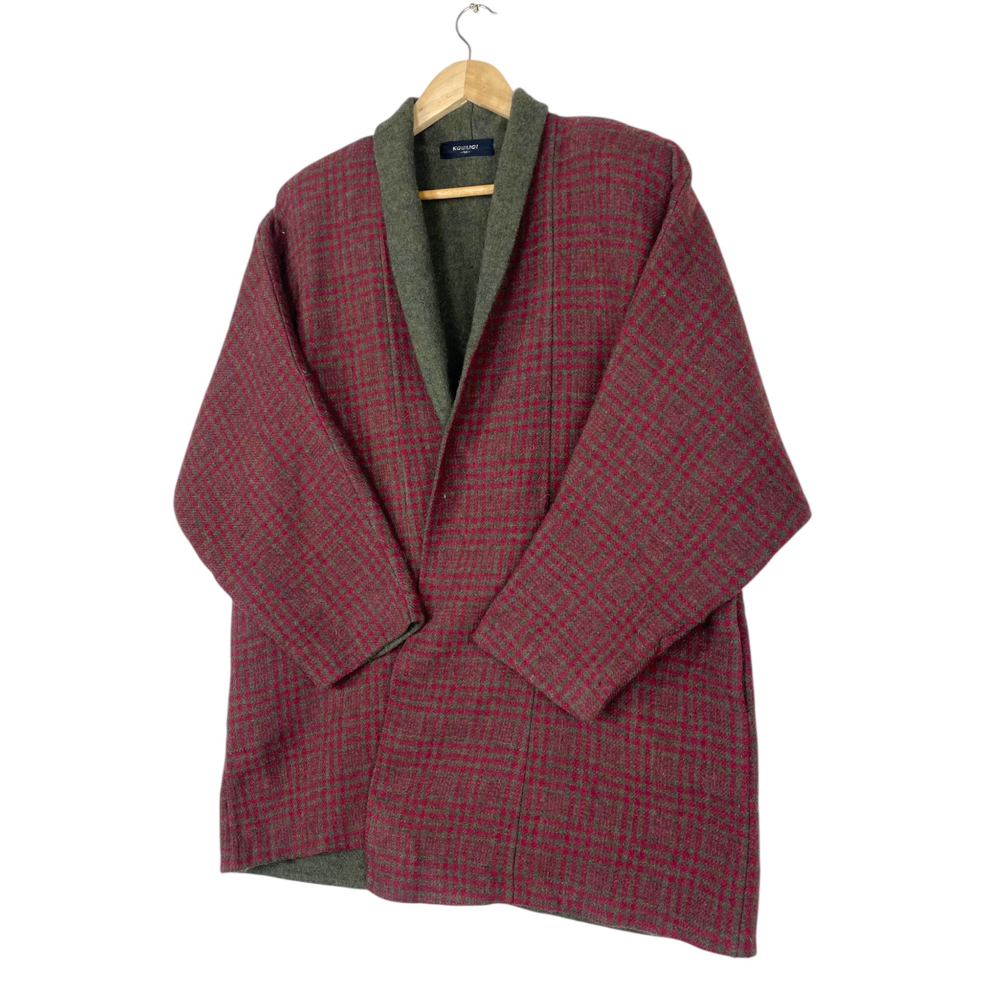 Japanese Brand 💥80s KOSUGI KIMONO JAPAN TARTAN WOOL Size US M / EU 48-50 / 2 - 2 Thumbnail