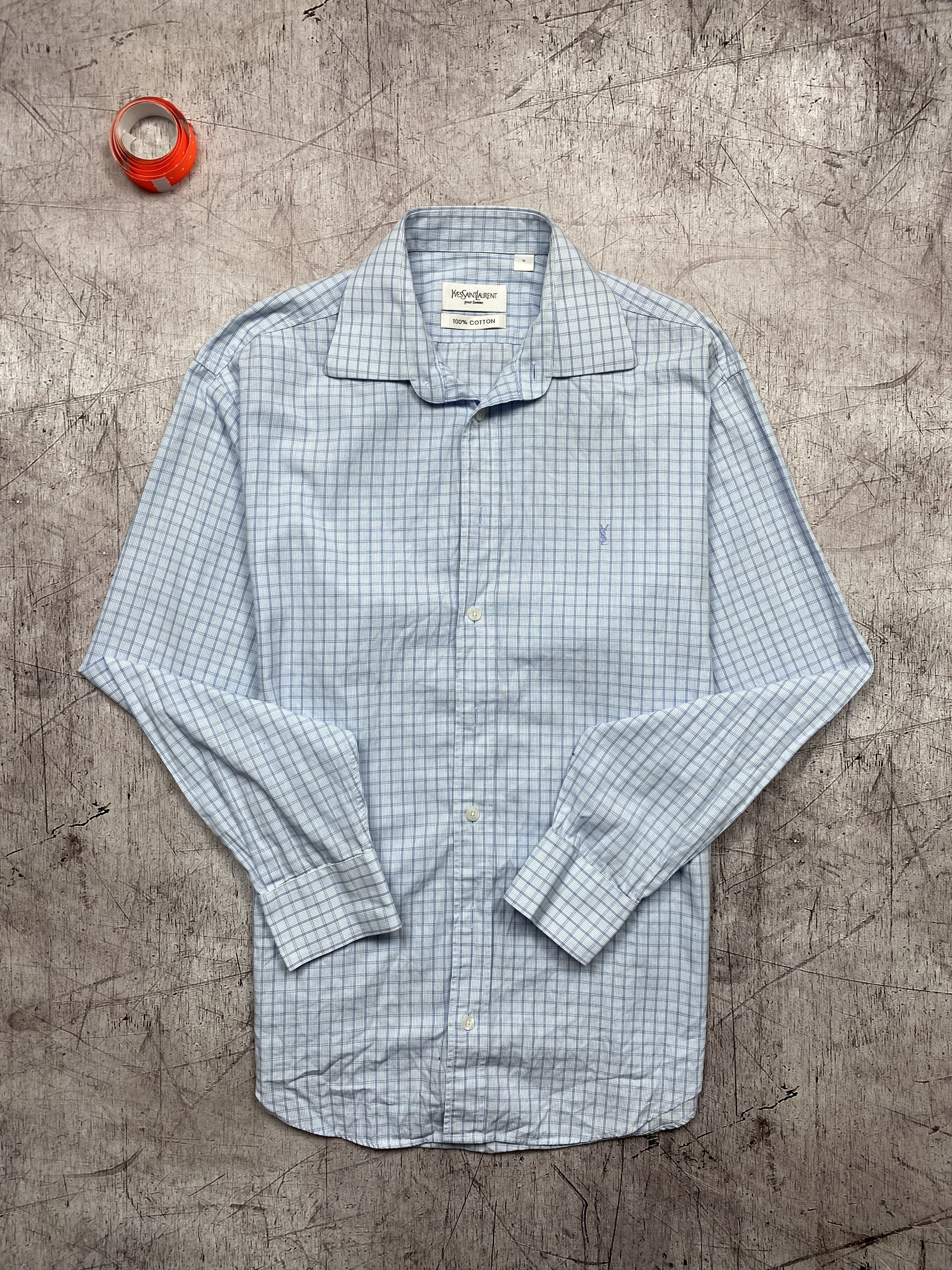 Yves Saint Laurent Yves Saint Laurent Vintage Mens Long Sleeve Shirt YSL Size US M / EU 48-50 / 2 - 1 Thumbnail