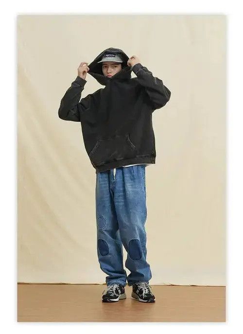 Other Vintage Black Acid Wash Hoodie Size US L / EU 52-54 / 3 - 1 Thumbnail