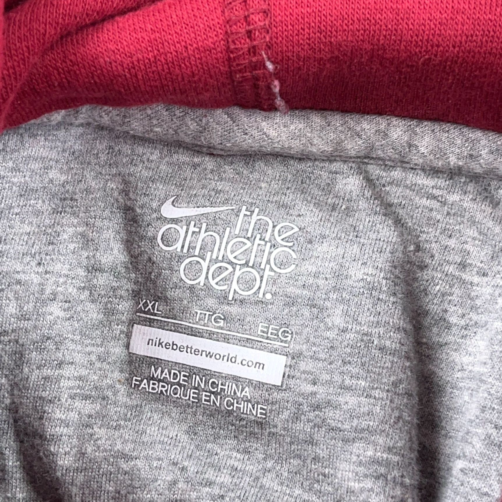 Nike VINTAGE Nike Hoodie Men 2XL Red Sweatshirt Pullover Hooded Knit 90s Grunge Logo Sportswear Size US XXL / EU 58 / 5 - 3 Thumbnail