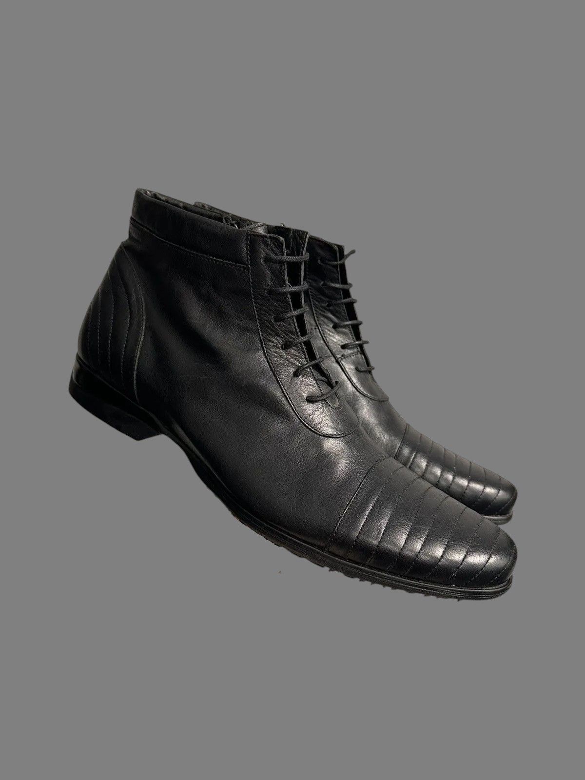 Other AS98 Leather High Combat Boots Rick Owens Guidi Western Size US 11 / EU 44 - 2 Thumbnail