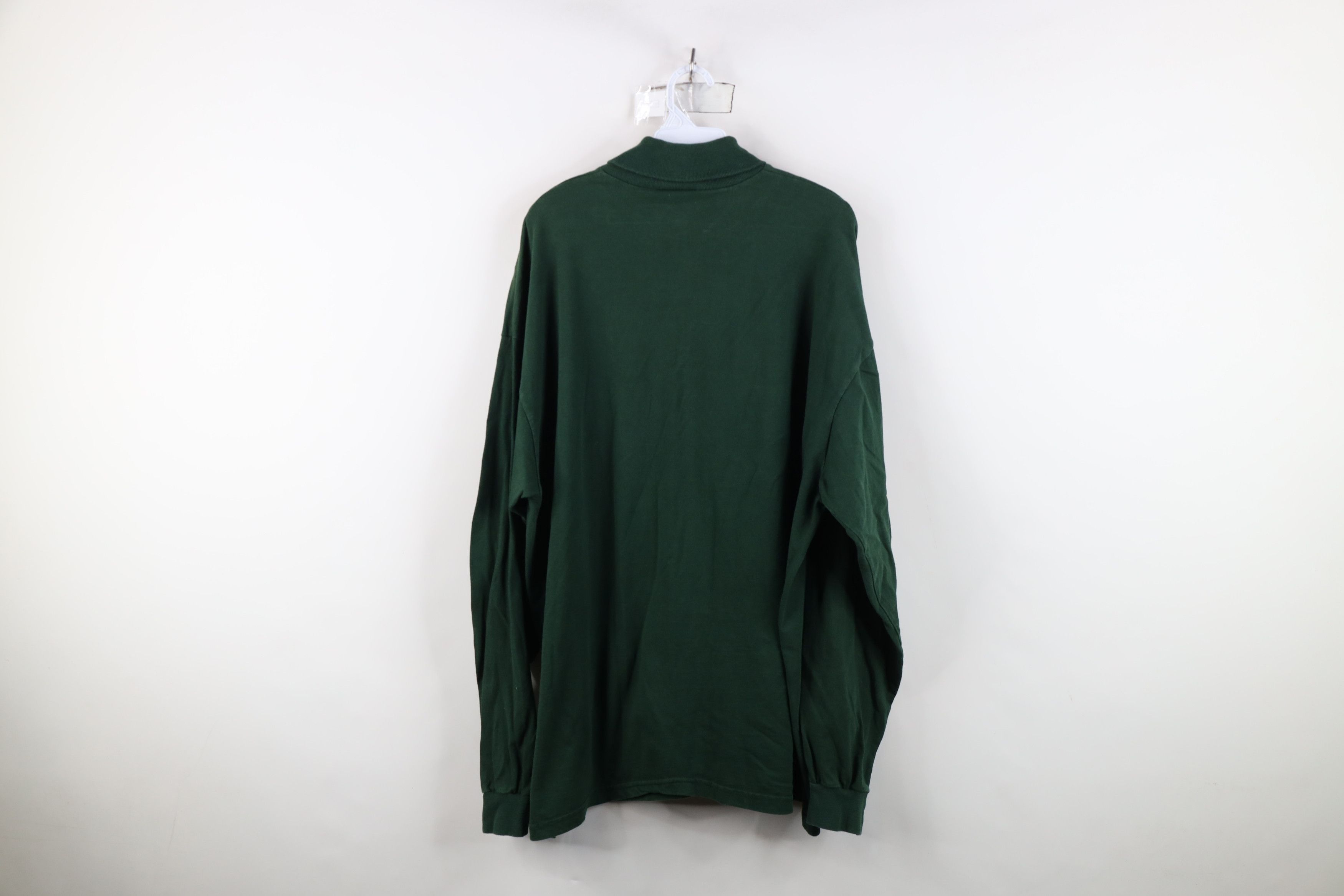 Vintage Vintage 90s Streetwear Heavyweight Turtleneck T-Shirt Green Size US XXL / EU 58 / 5 - 12 Thumbnail