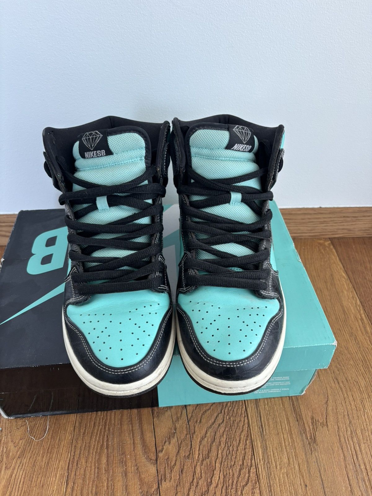 Nike Nike SB Dunk High Diamond Supply Co Size US 9 / EU 42 - 2 Thumbnail