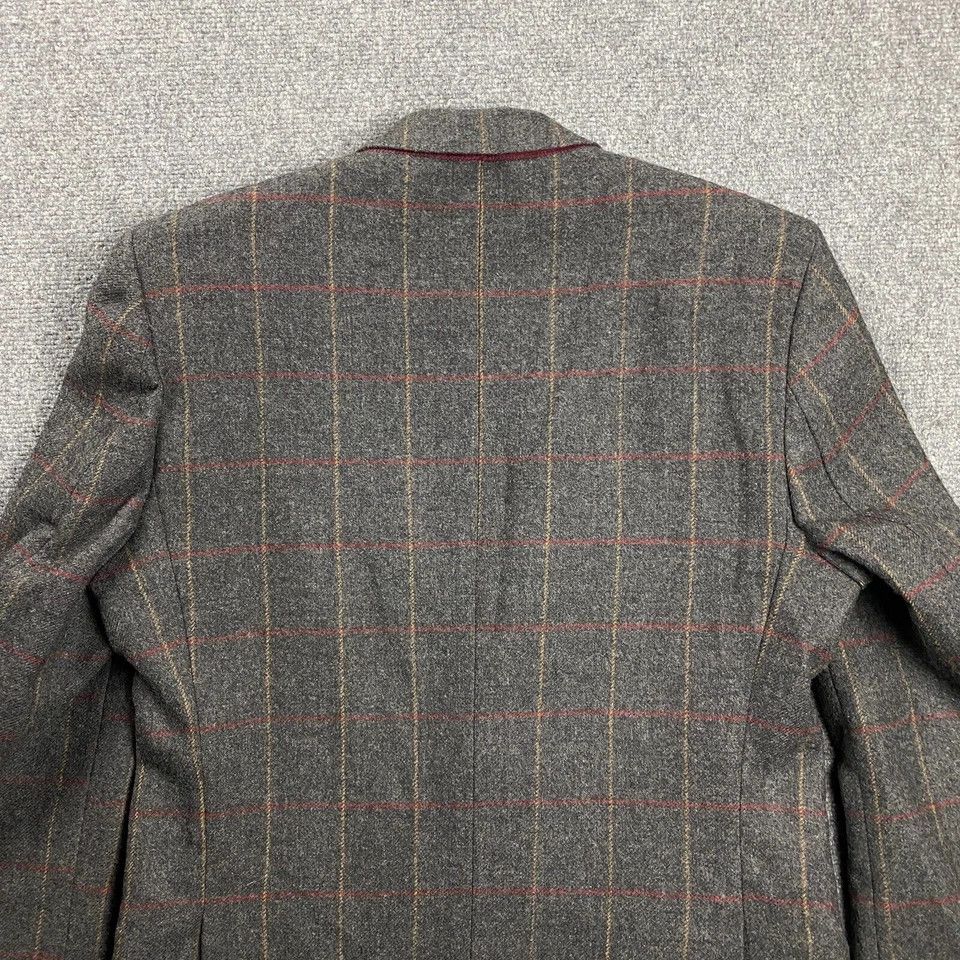 Other Samuel Windsor Blazer Men's 40L Window Pane Check 100% Wool Size 40L - 3 Thumbnail