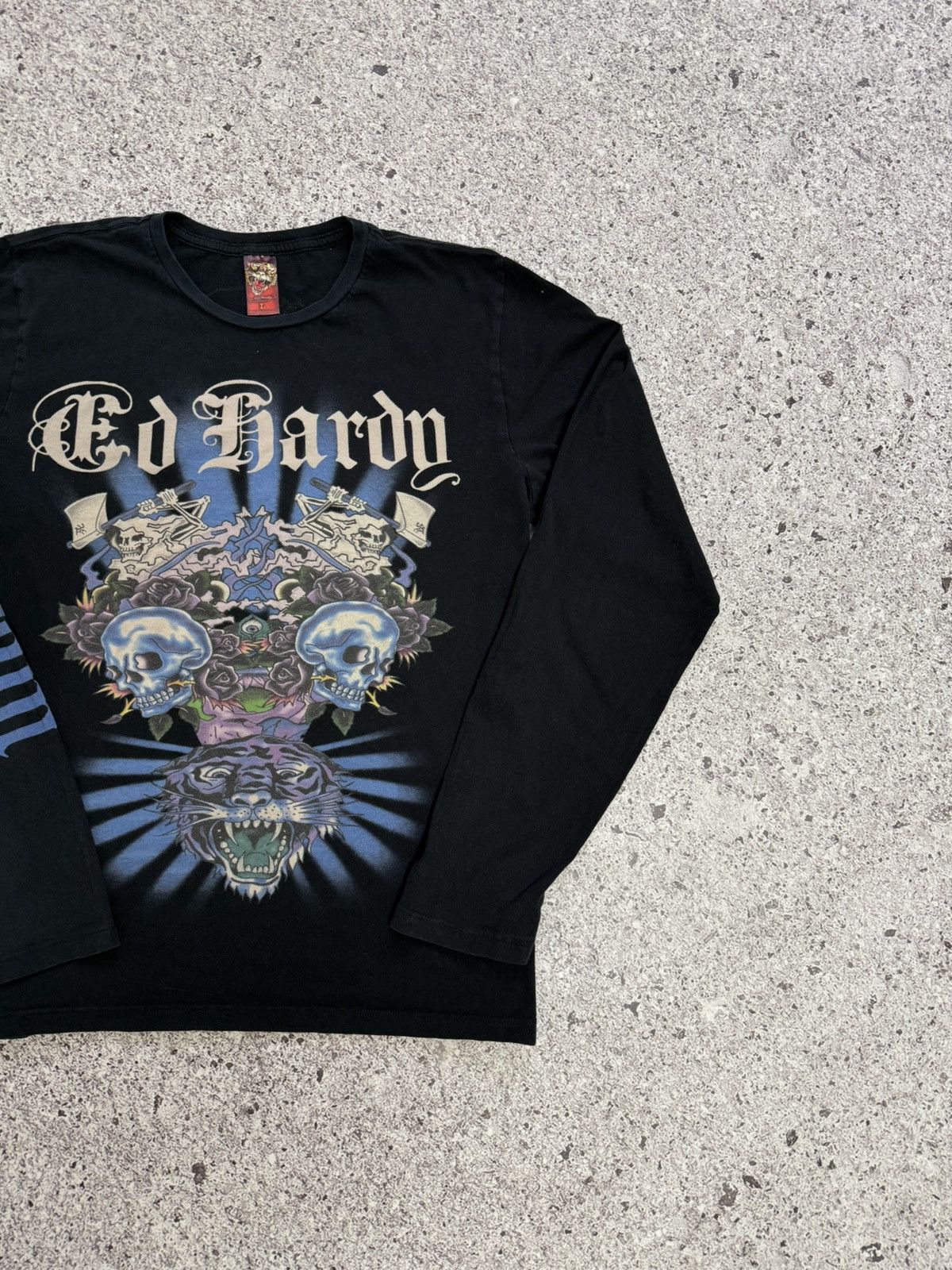 Christian Audigier × Ed Hardy Ed Hardy By Christian Audigier Longsleeve T-Shirt Y2K Hype Size US L / EU 52-54 / 3 - 5 Thumbnail