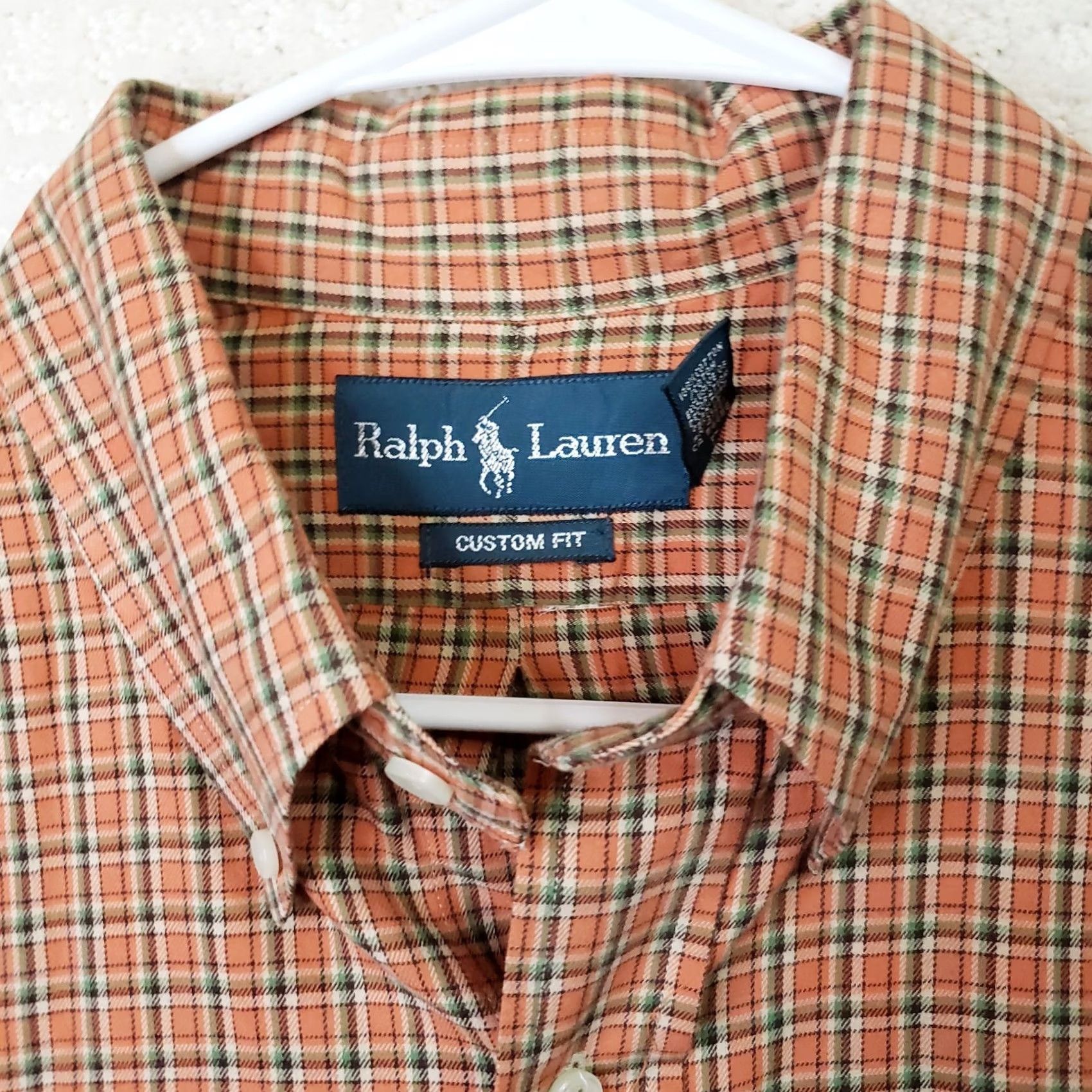 Polo Ralph Lauren Polo Ralph Lauren Orange Plaid Long Sleeve Button-Up Shirt Men’s XL Size US XL / EU 56 / 4 - 6 Thumbnail