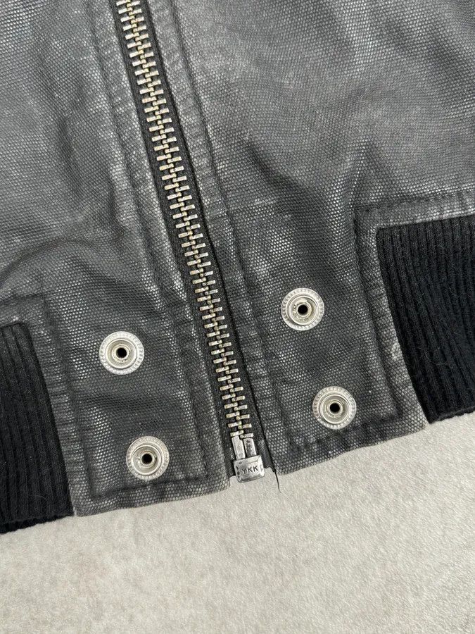Diesel Diesel Dark Grey Waxed Bomber Jacket Size US L / EU 52-54 / 3 - 10 Thumbnail