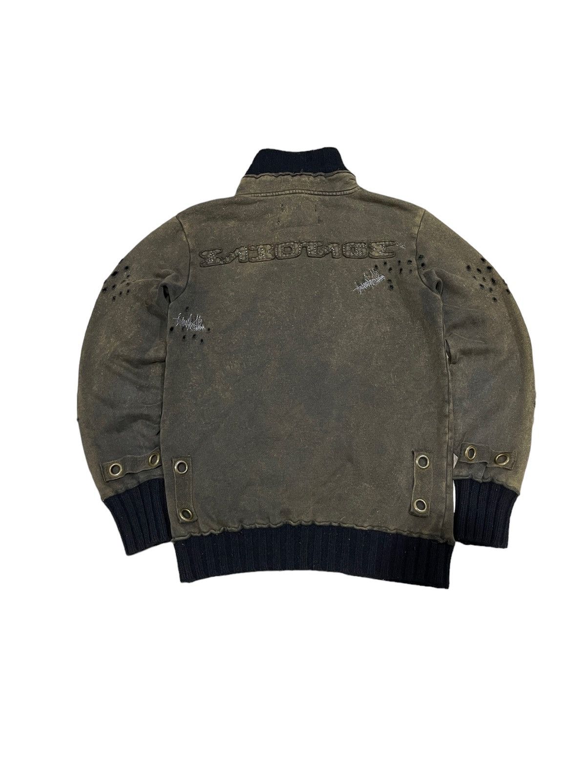 SBTG × Vintage Vintage Sabotage Thrashed Knitwear Zipper Jacket Size US S / EU 44-46 / 1 - 5 Thumbnail