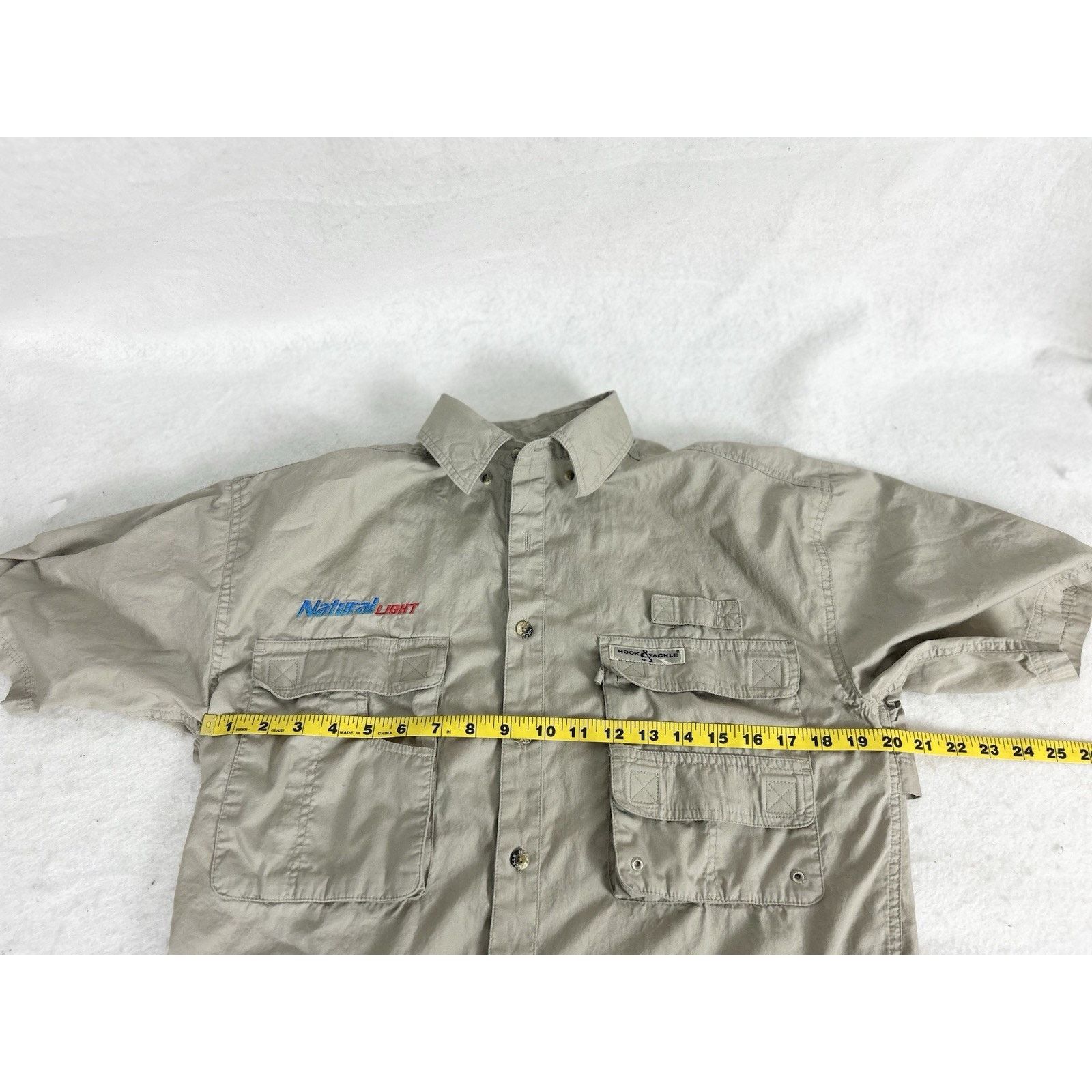 The Unbranded Brand Hook & Tackle Short Sleeve Natural Light Employee Shirt Size US S / EU 44-46 / 1 - 5 Thumbnail