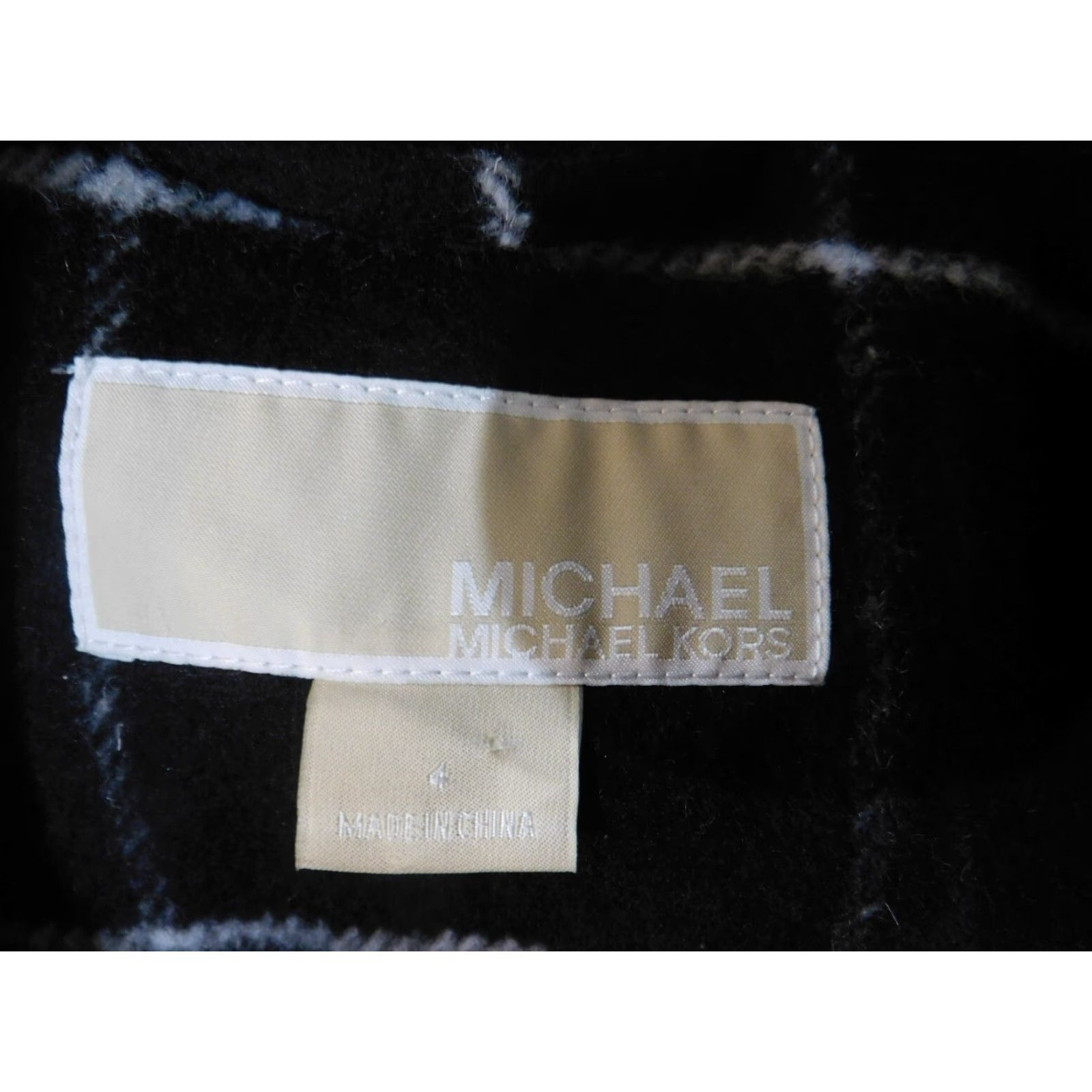 Michael Kors Michael Kors Jacket Women Pea Coat Plaid Wool Black Lining Polyester Toggle Mid-Length Size 4 Regular Chenille? Size S / US 4 / IT 40 - 6 Thumbnail