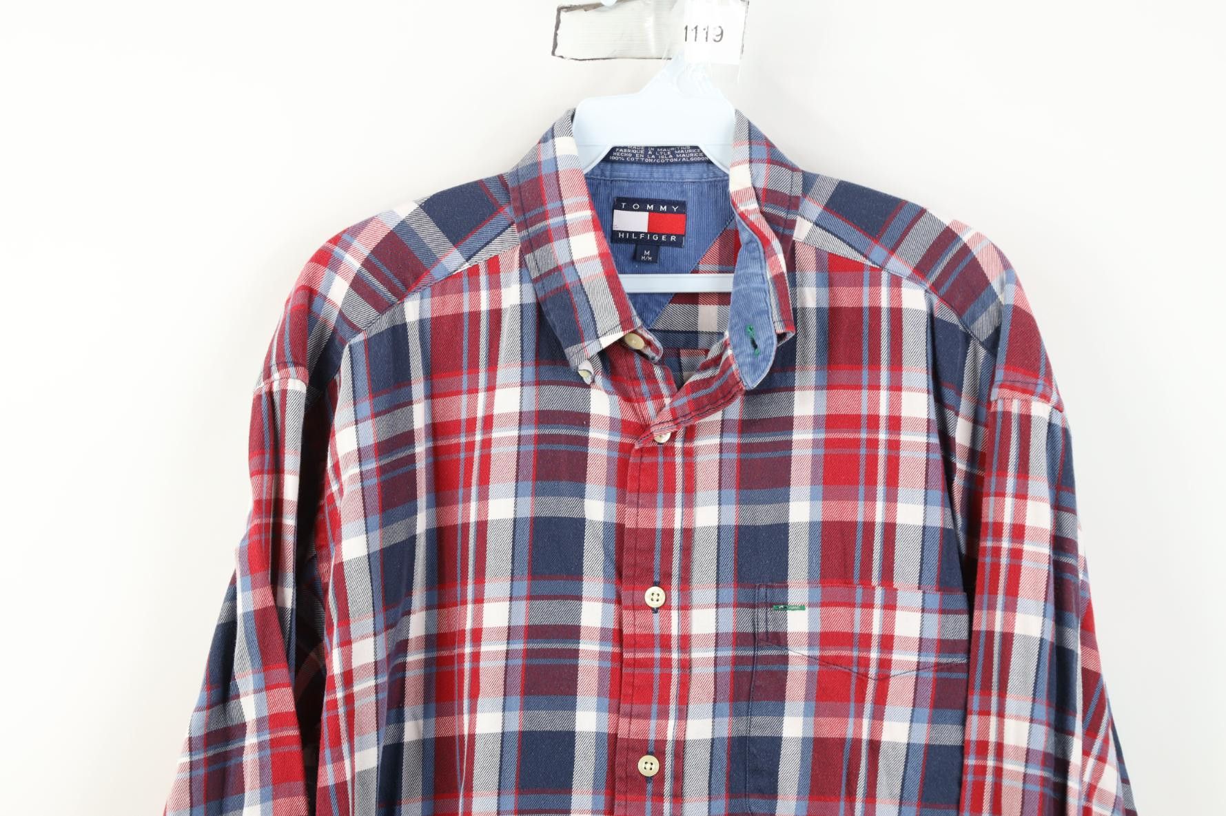 Tommy Hilfiger Vintage 90s Tommy Hilfiger Collared Button Down Shirt Size US M / EU 48-50 / 2 - 2 Thumbnail