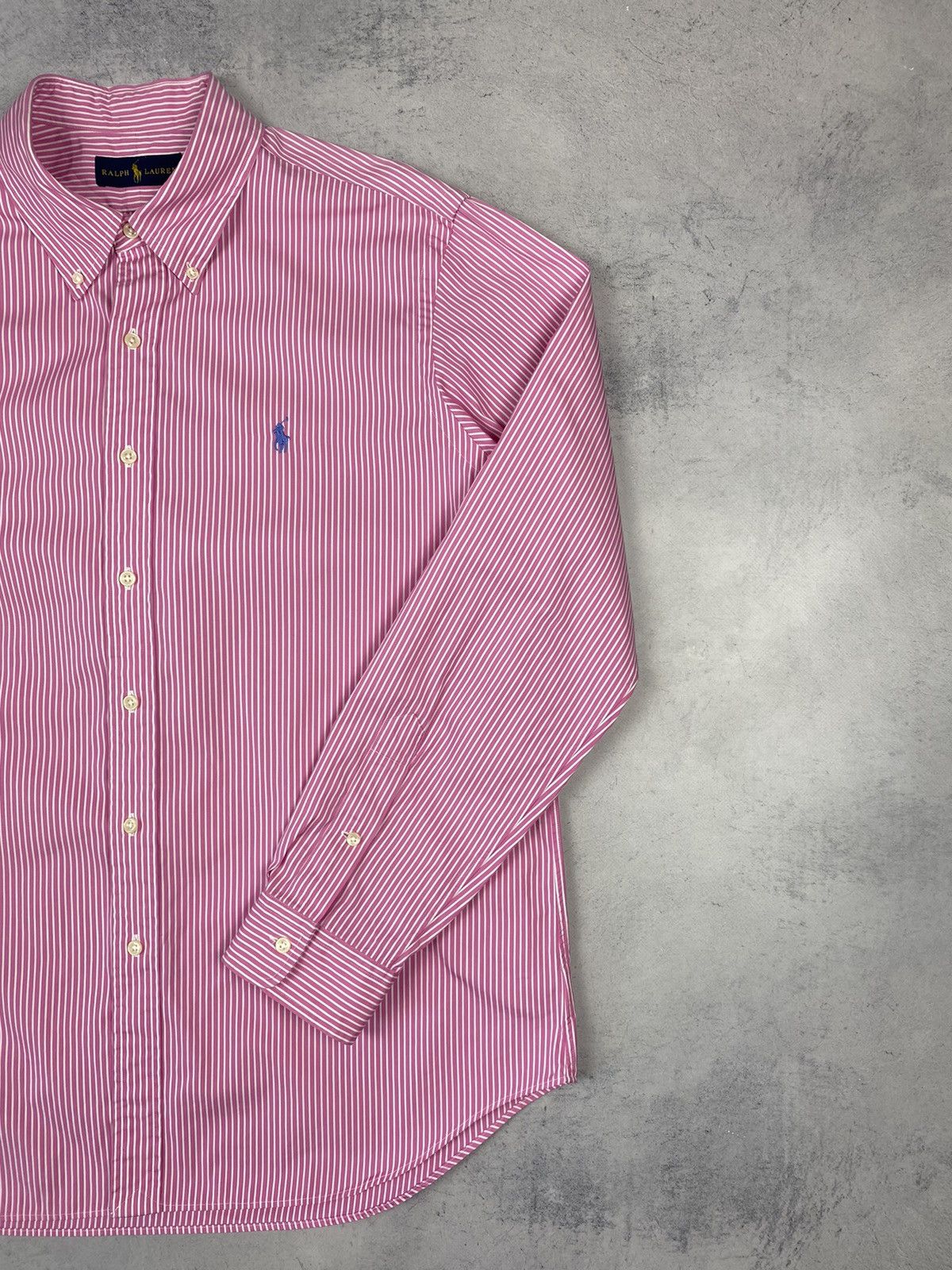 Polo Ralph Lauren Polo Ralph Lauren Striped Pink Button Up Shirt Long Sleeve Size US XL / EU 56 / 4 - 3 Thumbnail