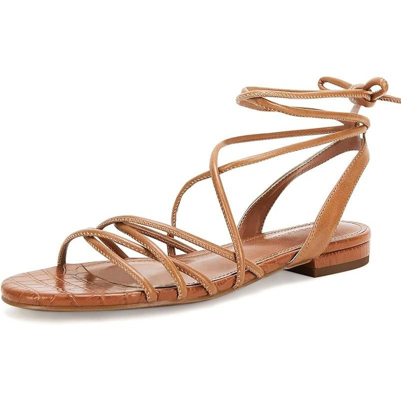 Other Ermonn Size 10 Brown Open Toe Lace Up Gladiator Sandals Size US 10 / IT 40 - 1 Thumbnail