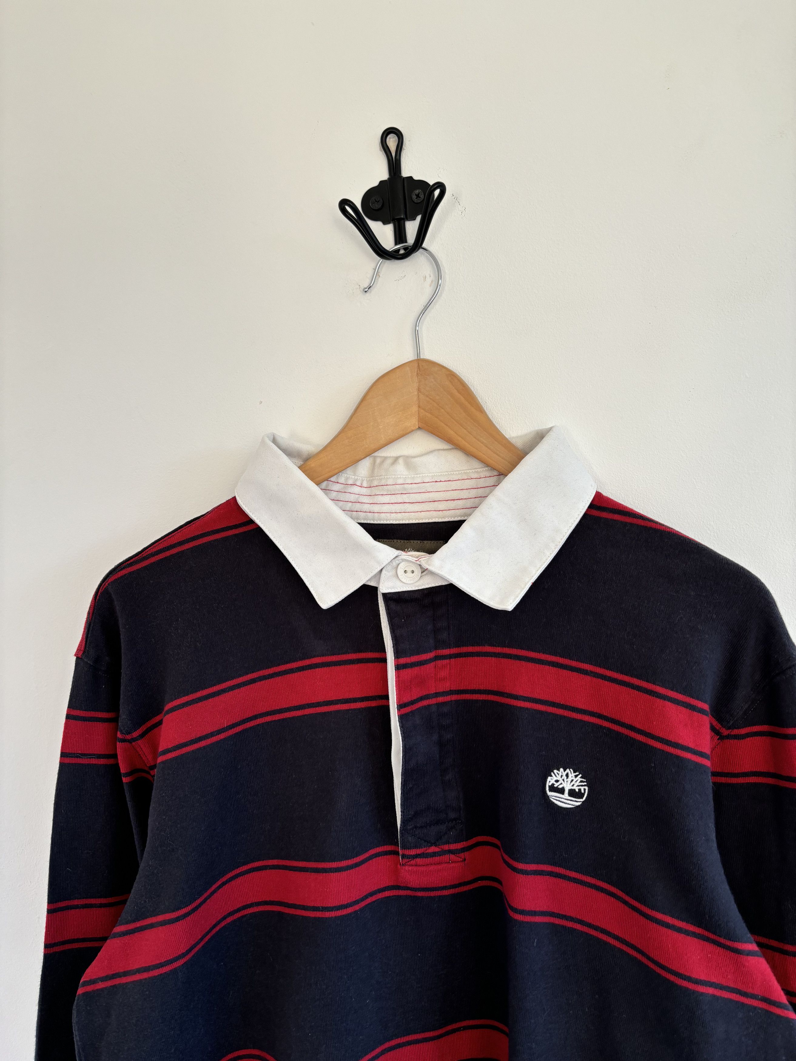 Timberland Vintage Timberland Polo Rugby Stripped Longsleeve Size US S / EU 44-46 / 1 - 4 Thumbnail