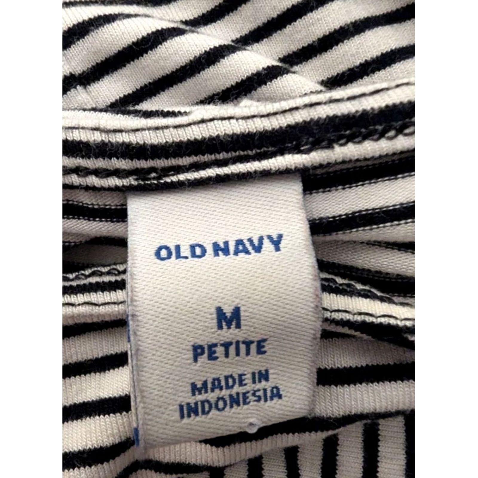 Old Navy Old Navy Petite Medium Black White Striped Sleeveless Swing Dress Casual Soft Dress Size M / US 6-8 / IT 42-44 - 5 Thumbnail
