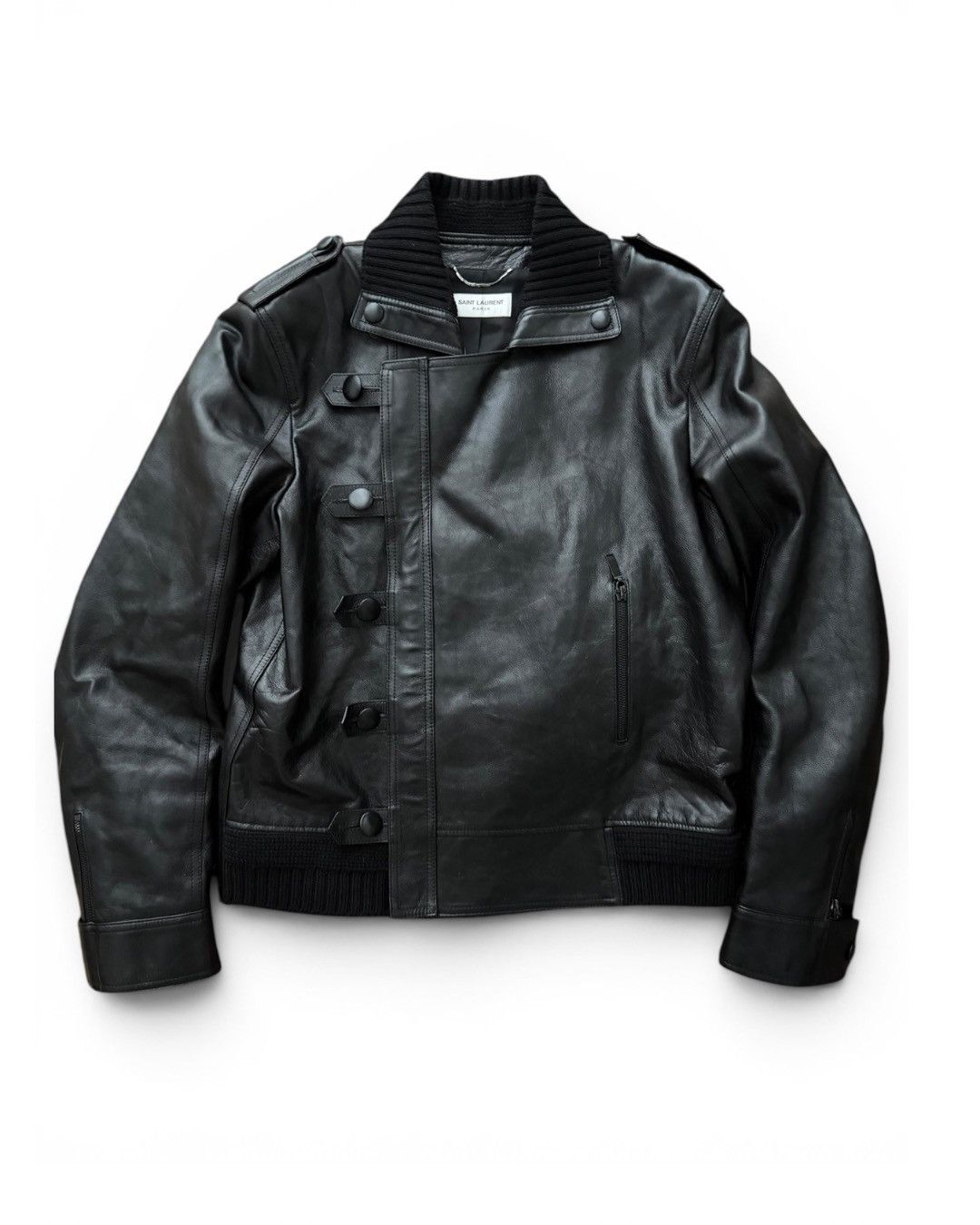 Saint Laurent Paris Saint Laurent Paris FW17 Lambskin Moto Bomber Jacket Size US M / EU 48-50 / 2 - 1 Thumbnail