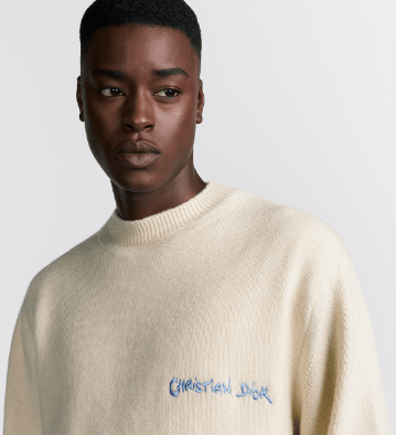 Dior o1w1db10625 Christian Dior Tag Sweater in Beige Size US L / EU 52-54 / 3 - 7 Thumbnail
