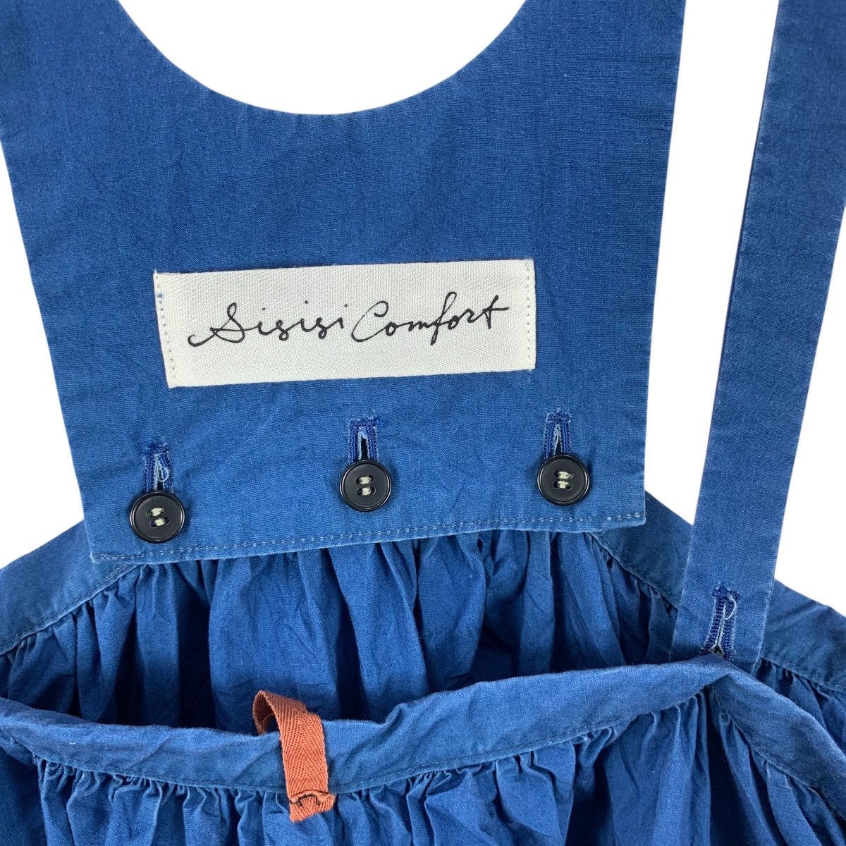 Other SISISI COMFORT SIHIRAI Osaka Pure Indigo Midi Skirt Pinafore Size 29" - 7 Thumbnail