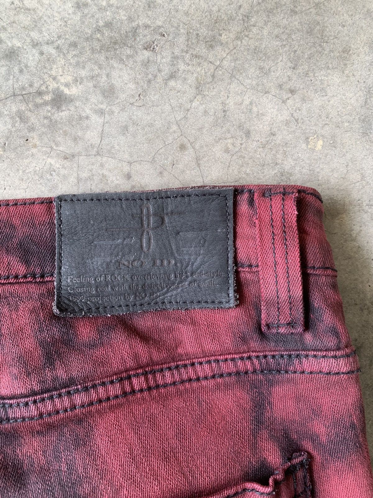 Japanese Brand NO ID. Blood Ripped Skinny Jeans Size US 31 - 13 Thumbnail