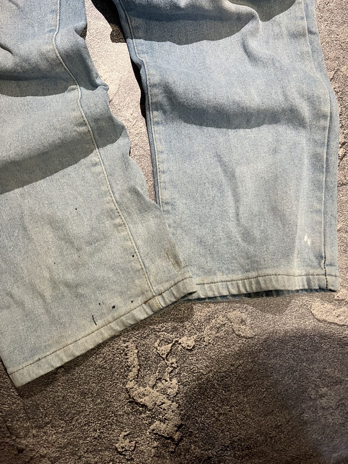 Vintage SWAG Destroyed Baggy Light Blue Vintage Jeans Size US 36 / EU 52 - 2 Thumbnail