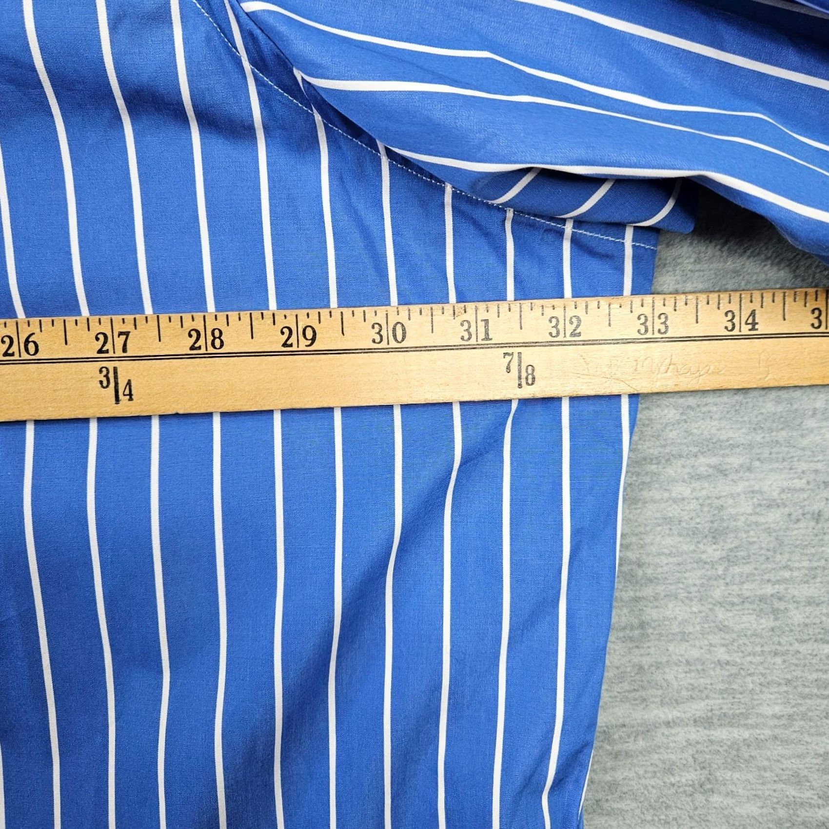 Ralph Lauren Ralph Lauren Shirt Mens 4XL Custom Fit Oxford Striped Button Down Logo Blue New Size US XXL / EU 58 / 5 - 5 Thumbnail