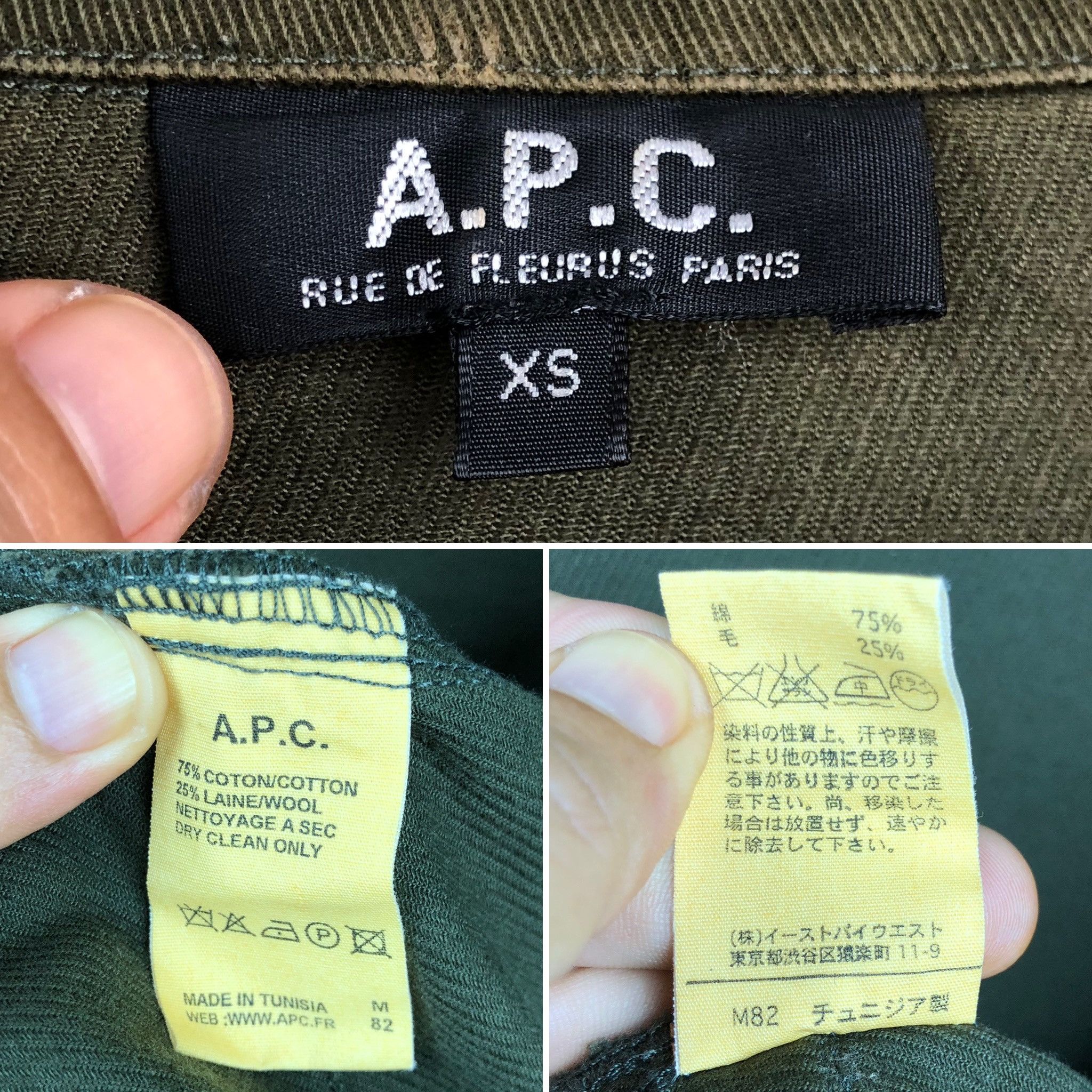 A.P.C. APC Military Green Multipockets Utility Button Wool Jacket Size US M / EU 48-50 / 2 - 2 Thumbnail