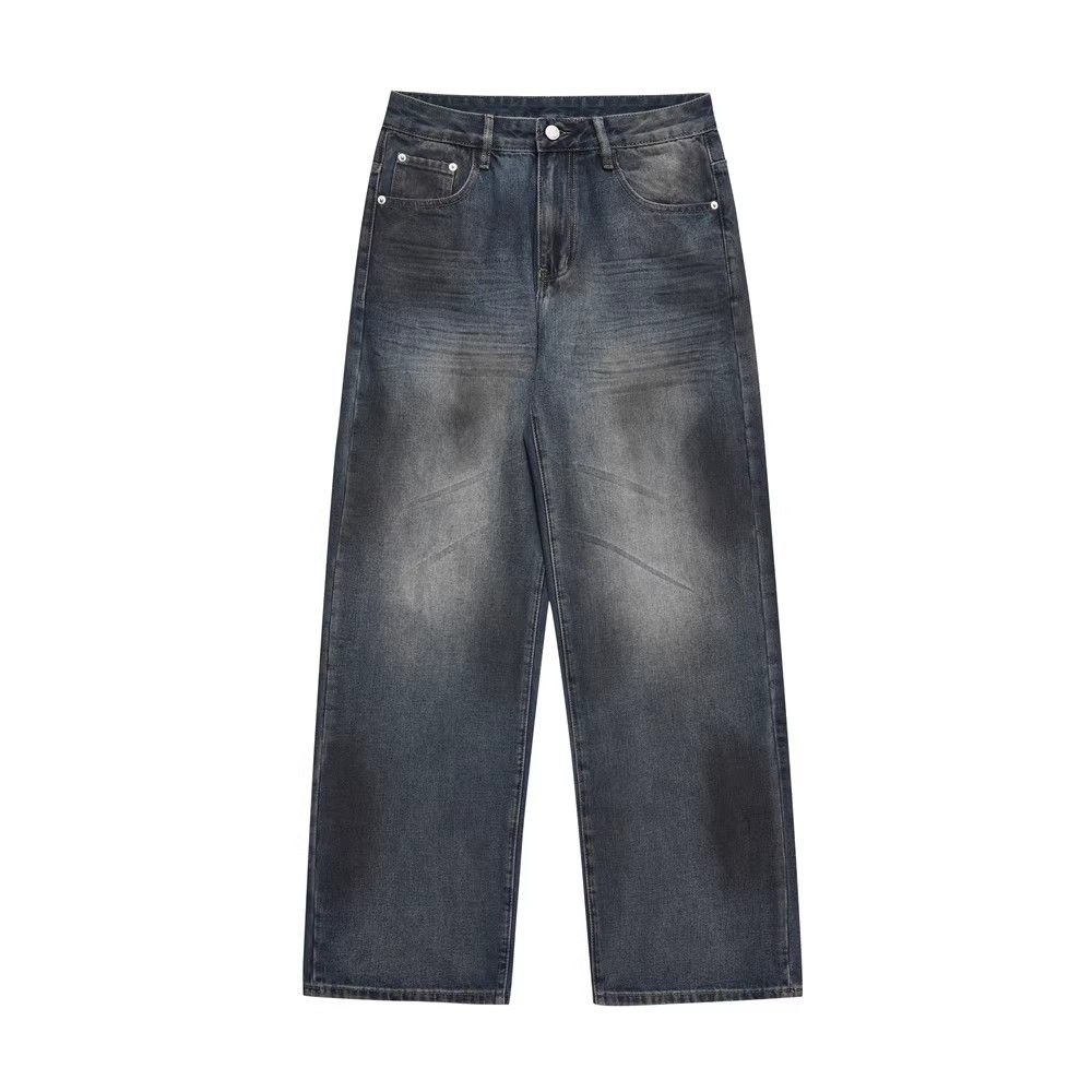 Japanese Brand × Jean Punk washed distressed wide-leg jeans for men Size US 32 / EU 48 - 1 Thumbnail