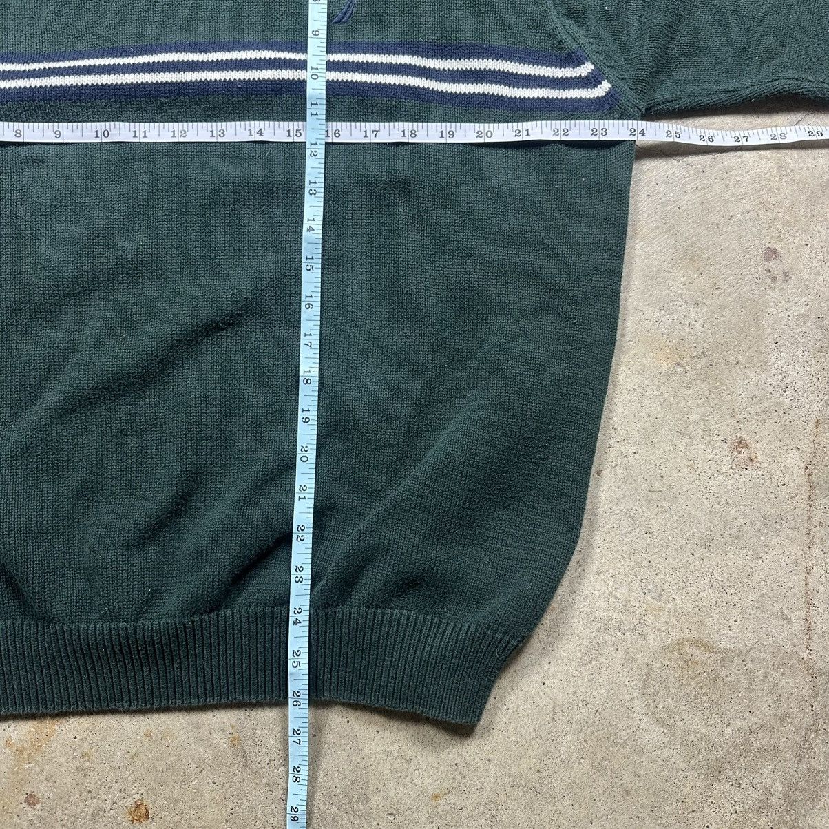 Nautica VTG Y2K Green & Blue Nautica V-Neck Striped Cotton Sweater Size US XL / EU 56 / 4 - 7 Thumbnail