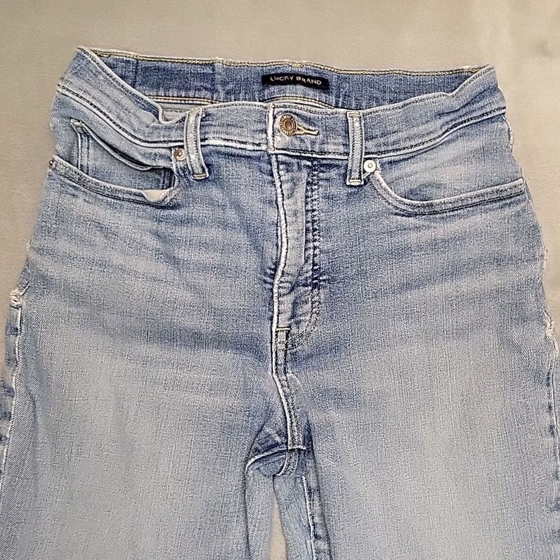 Lucky Brand Lucky Brand Jeans Women 10 Faded Blue Denim Zoe High Rise Straight Leg Pants Buds 90s USA American Denim Jeans Women 10 Boyz? Size 32" / US 10 / IT 46 - 3 Thumbnail