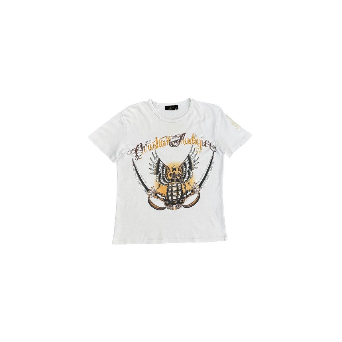 Ed Hardy Christian Audigier Los Angeles Tattoo Grenade Y2K T-Shirt Size S / US 4 / IT 40 - 1 Thumbnail