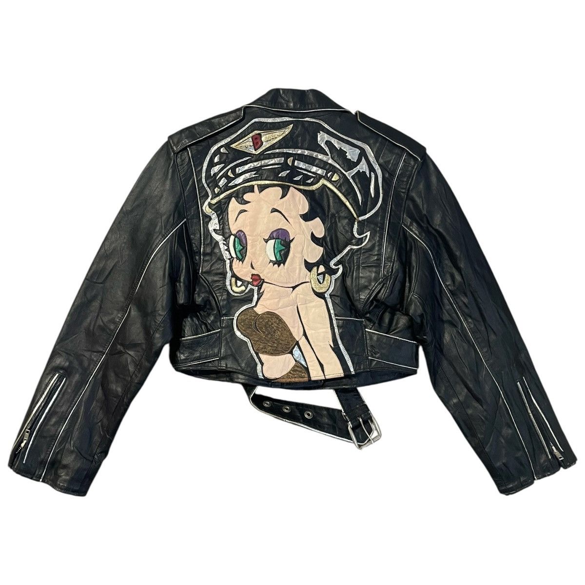 Vintage VINTAGE COLLECTIBLE BETTY BOOP COP LEATHER JACKET Size XS / US 0-2 / IT 36-38 - 1 Thumbnail