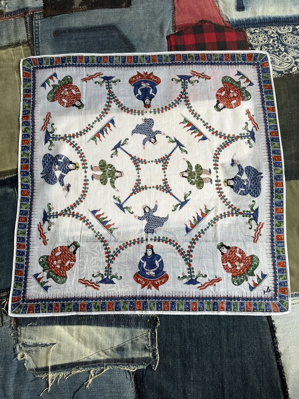Japanese Brand × Vintage Japanese Art Handkerchief/ Neckerchief/ Bandana Size ONE SIZE - 1 Thumbnail