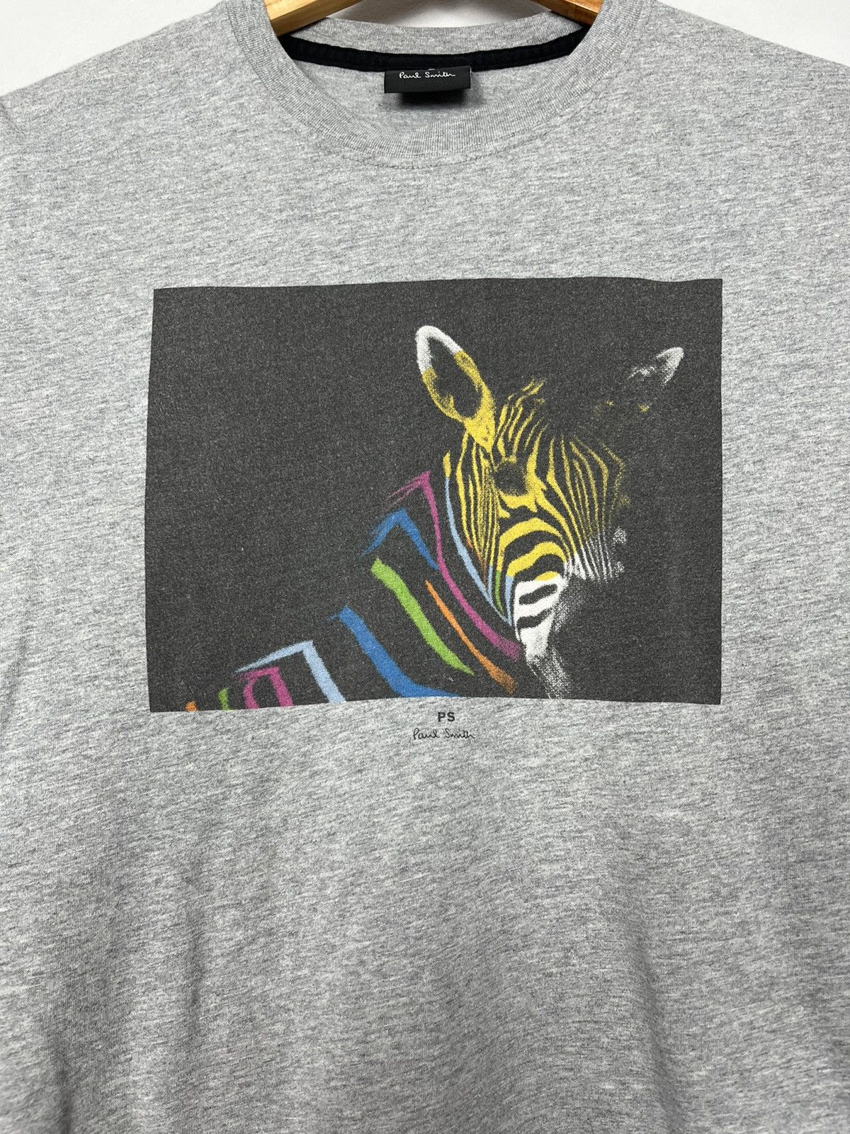 Paul Smith Paul Smith Rainbow Zebra Organic Cotton Tee Shirt Size US L / EU 52-54 / 3 - 5 Thumbnail