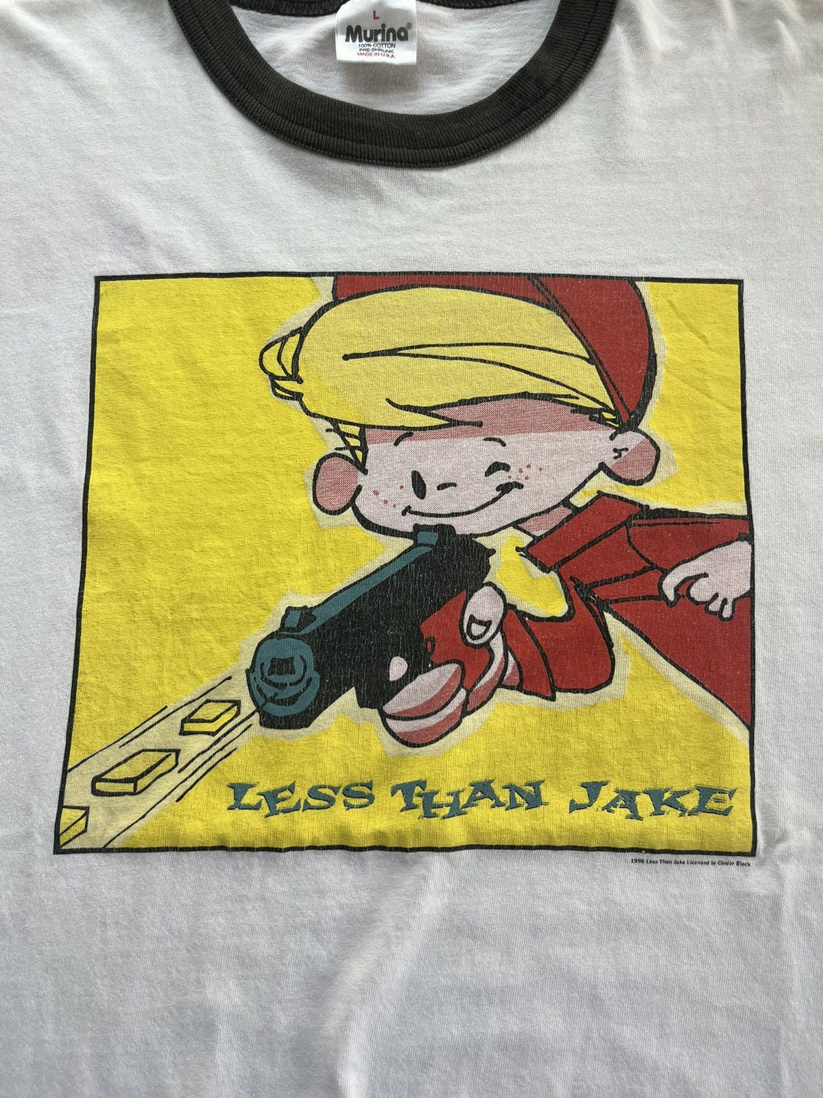 Band Tees × Vintage Vintage LESS THAN JAKE 1996’s Ringer Tshirt Size US L / EU 52-54 / 3 - 5 Thumbnail