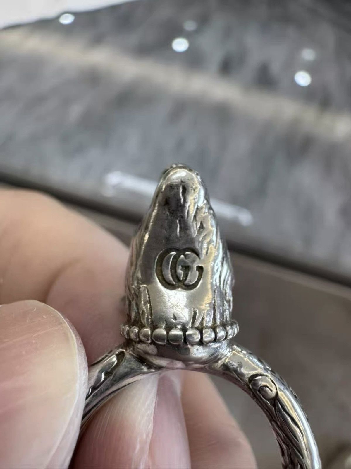 Gucci Gucci Anger Forest Wolfskopf-Ring Size ONE SIZE - 3 Thumbnail