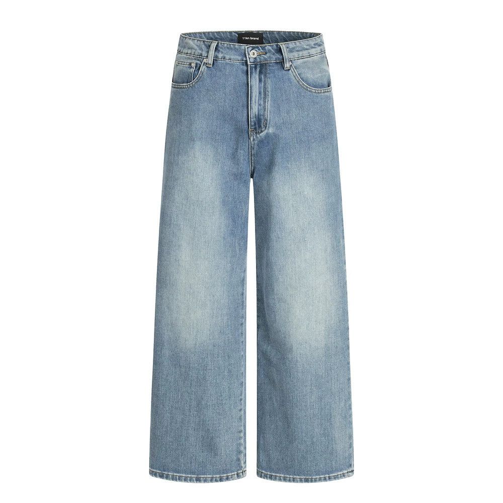 Jean American men's loose wide-leg washed casual jeans Size US 34 / EU 50 - 1 Thumbnail