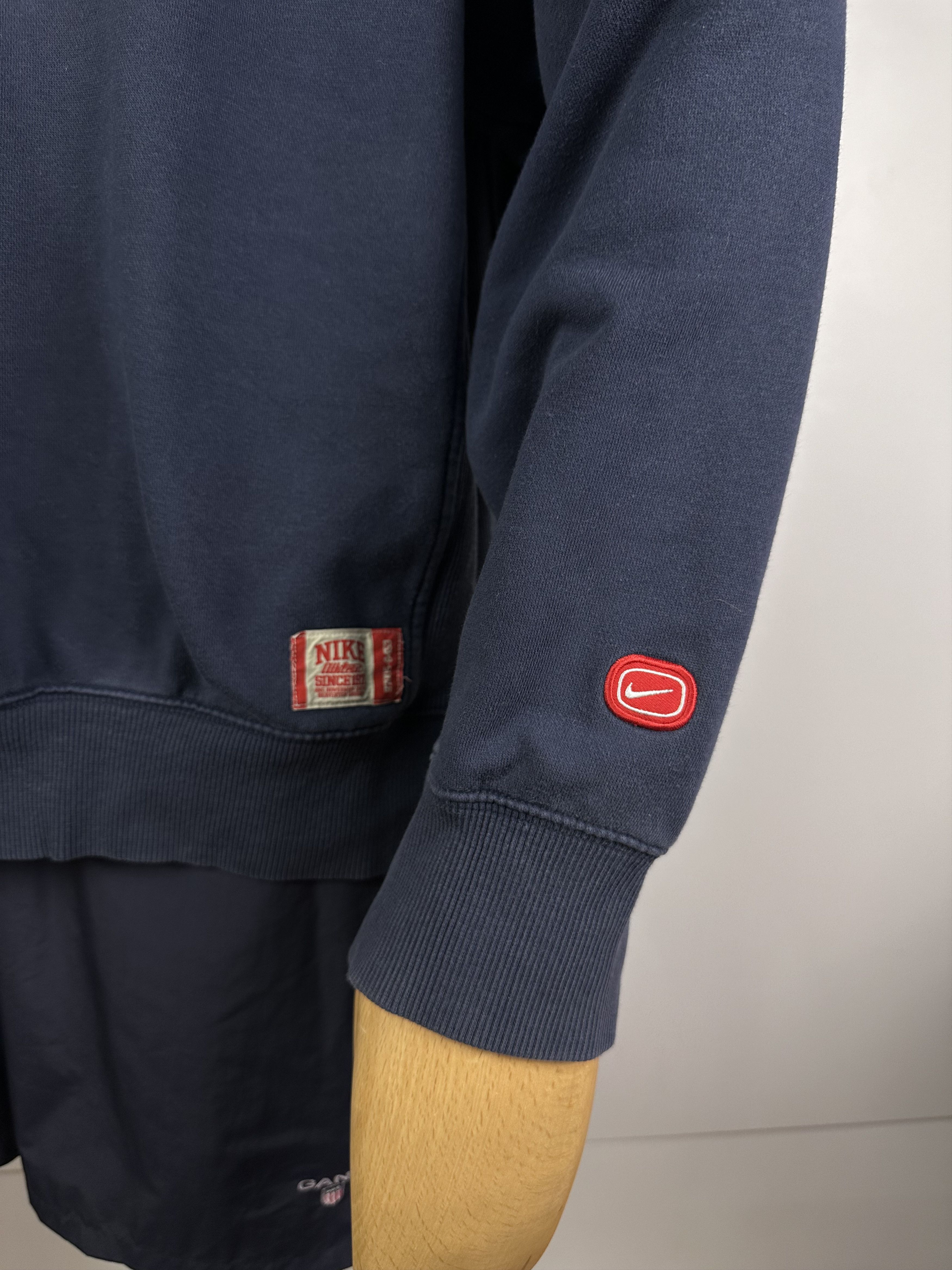 Nike × Vintage Vintage Nike Sweatshirt Grey Embroidered Spell Out Pullover Size US XL / EU 56 / 4 - 2 Thumbnail