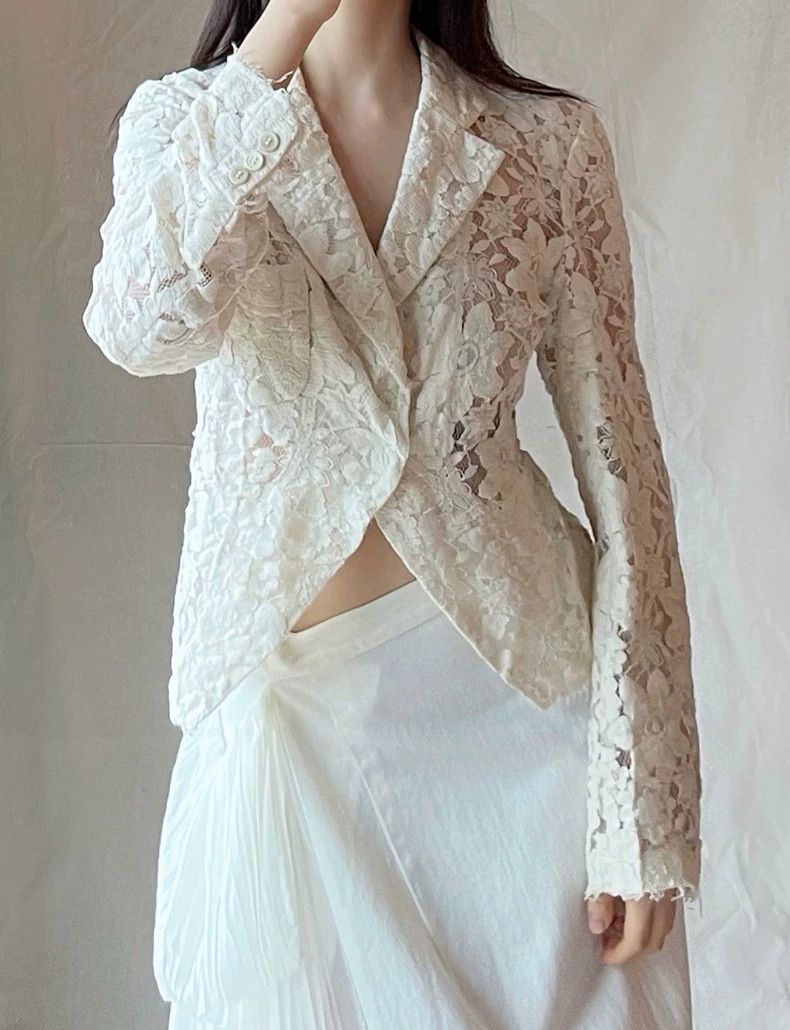 Comme des Garcons Comme Des Garcons White silk suit 2502-Nextarrow Size XS / US 0-2 / IT 36-38 - 1 Thumbnail