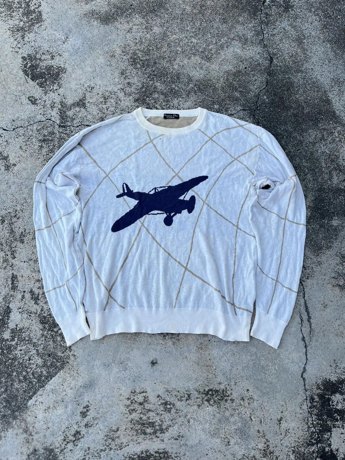 Christian Dior Monsieur Distressed Christian Dior 90s Sweater Size US L / EU 52-54 / 3 - 5 Thumbnail