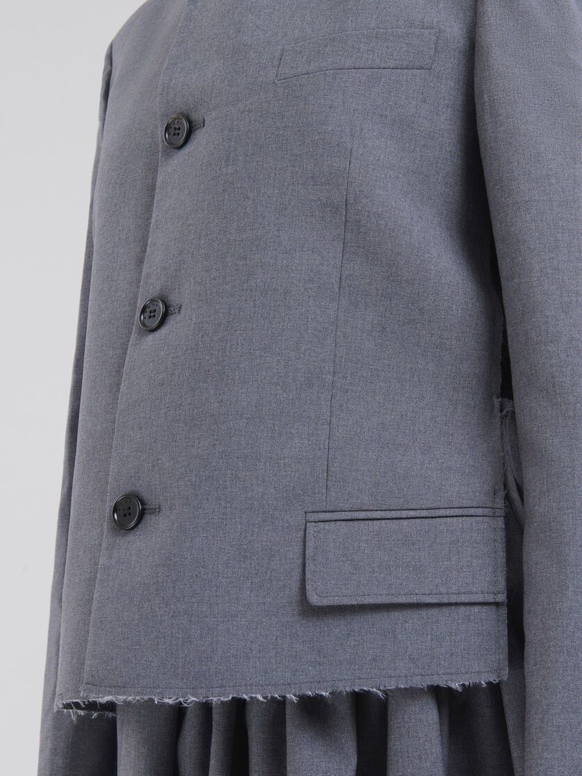 Marni o1f1d3z0326 Mandarin Collar Jacket in Grey Size S / US 4 / IT 40 - 5 Thumbnail