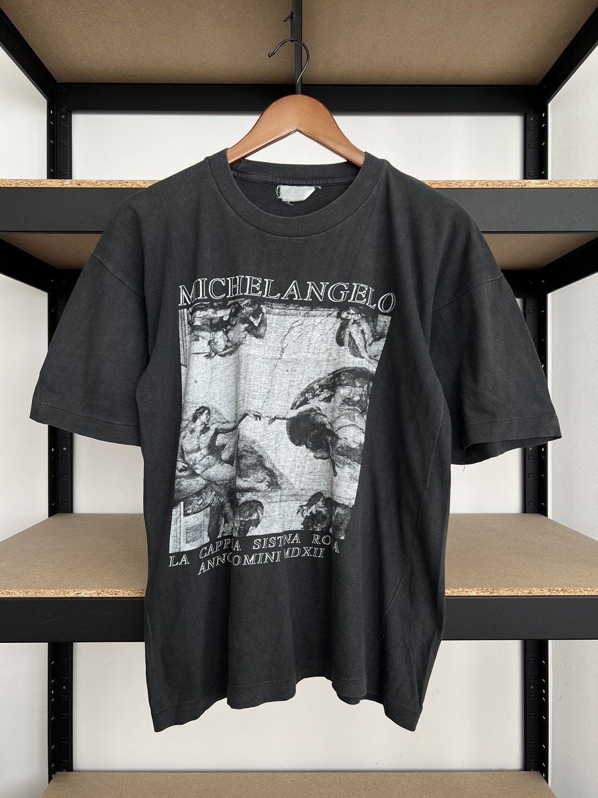 Arts & Science Vintage 90s Michelangelo La Cappella Sistina Art T-shirt Size US M / EU 48-50 / 2 - 2 Thumbnail