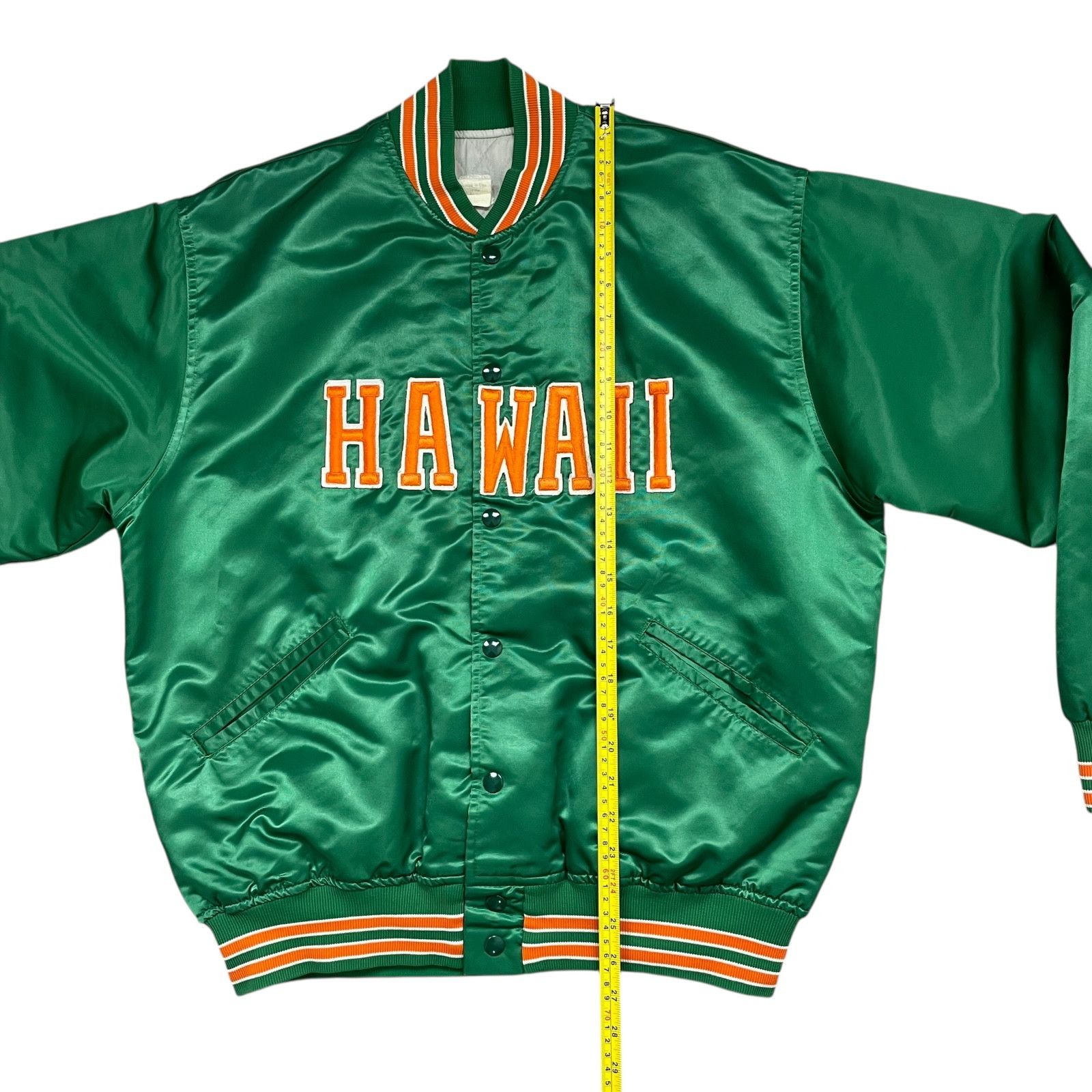 NCAA VTG 80s 90s HAWAII RAINBOW WARRIORS FELCO SATIN JACKET Sz L Size US L / EU 52-54 / 3 - 11 Thumbnail