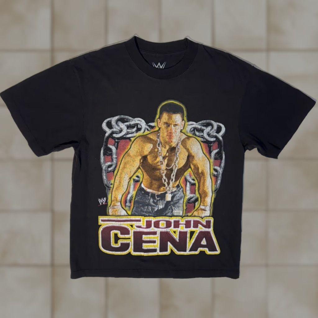 NANGA VINTAGE WWE Shirt Black T-Shirt Medium John Cena Chain Gang Soldier Logo 2005 2000s X2K Wrestling Men Tshirt Size US M / EU 48-50 / 2 - 1 Thumbnail
