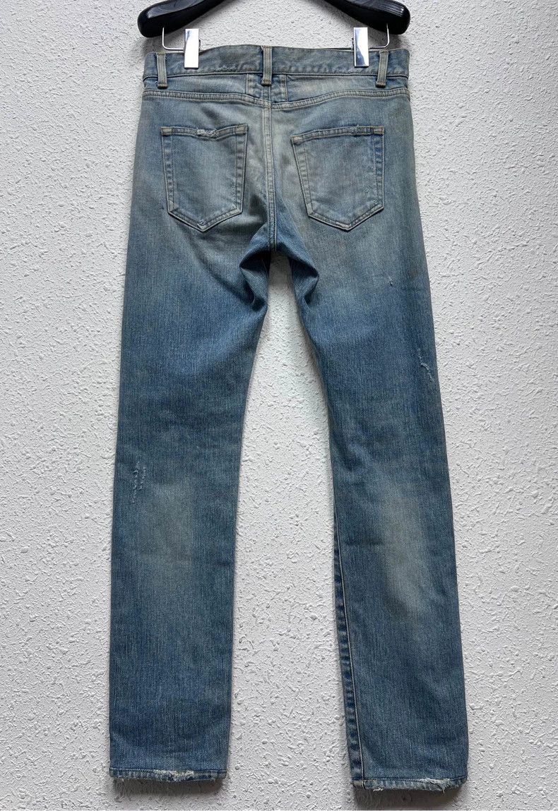 Saint Laurent Paris Saint Laurent Paris Make old wash jeans trousers with hole Size US 29 - 2 Thumbnail