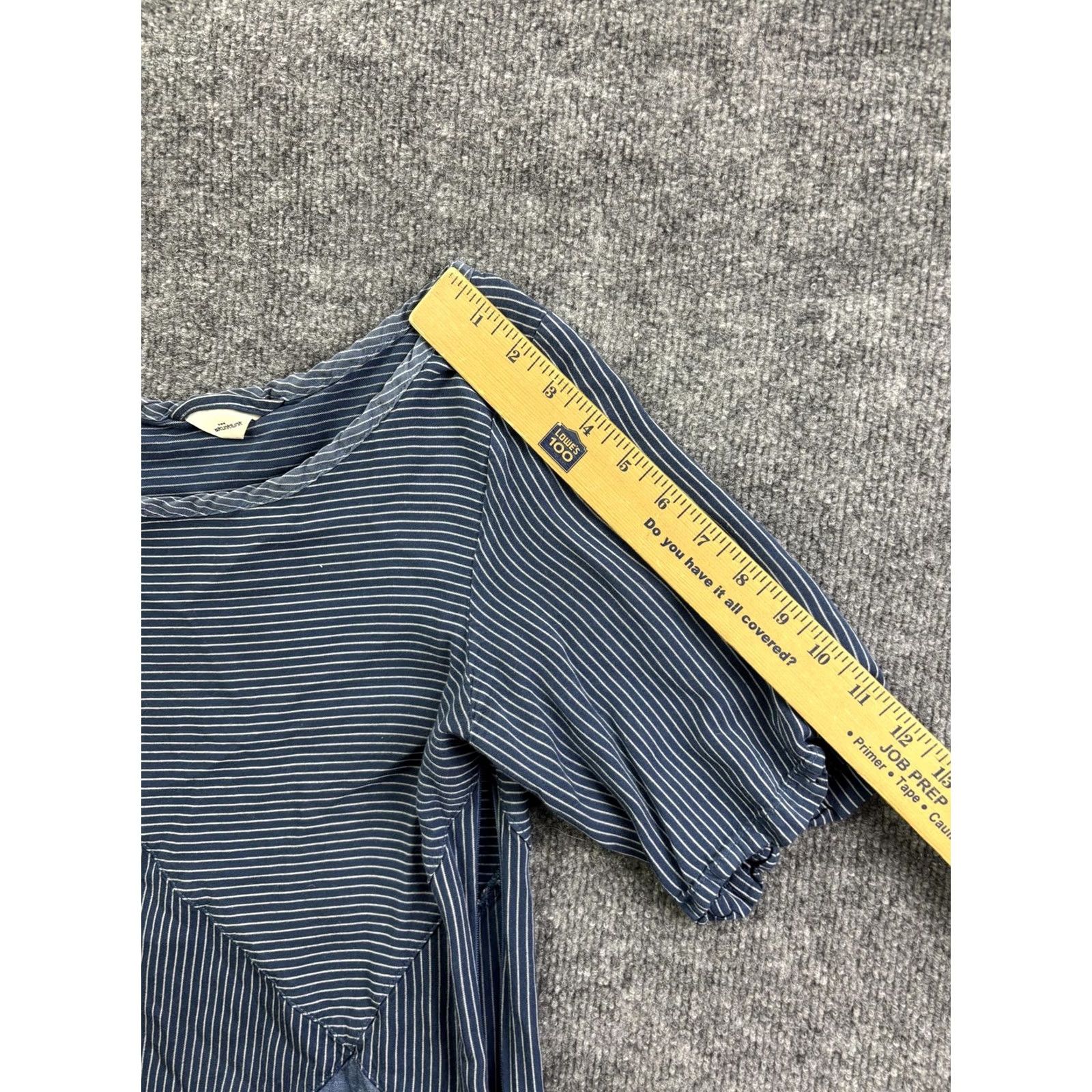 Vintage Skunkfunk Dress Womens 3 Blue Stripe Short Sleeve T Shirt Casual Lyocell Zip Dress Size XS / US 0-2 / IT 36-38 - 3 Thumbnail
