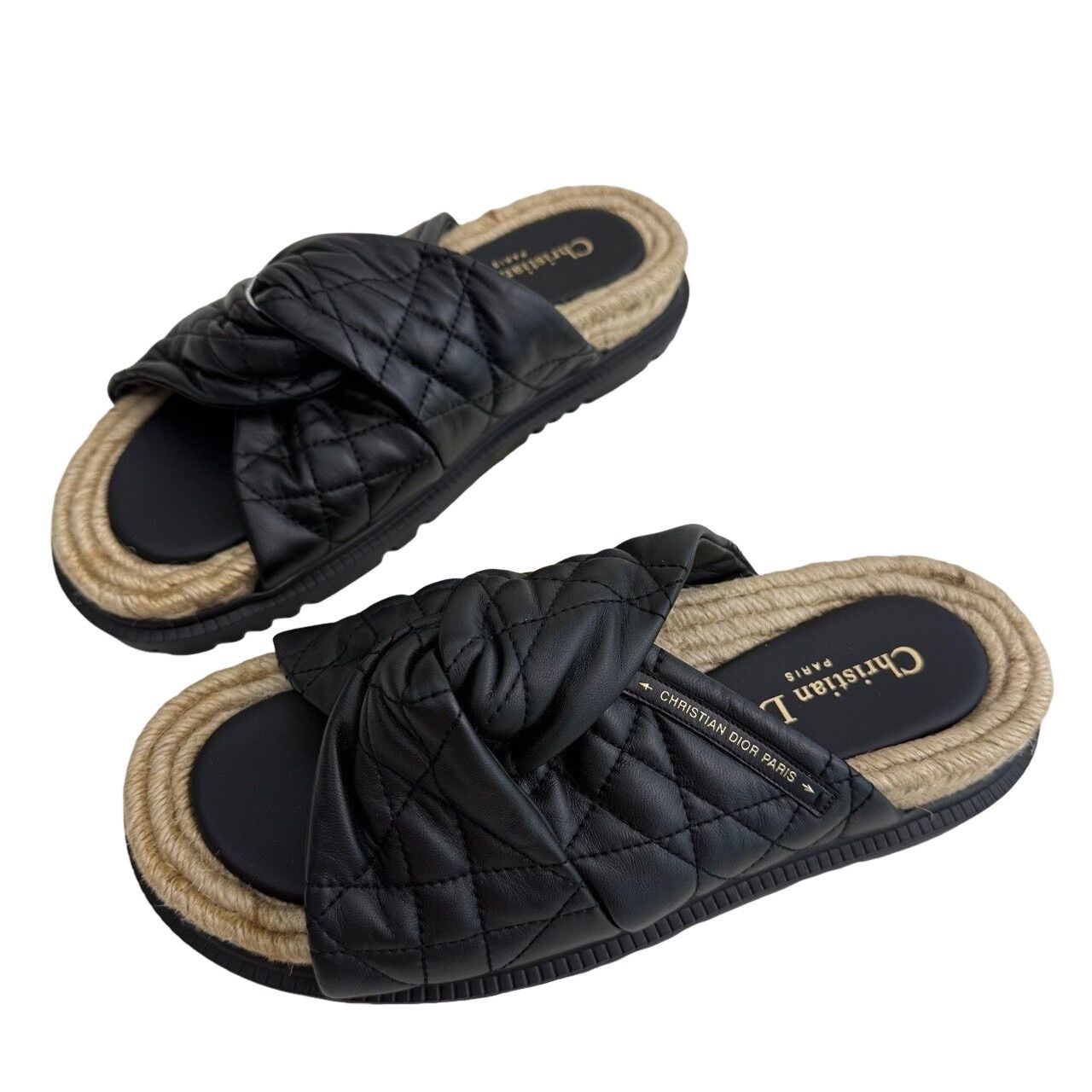 Dior Dior D-Twist Quilted Leather Sandals Size 39.5 Size US 9.5 / IT 39.5 - 1 Thumbnail