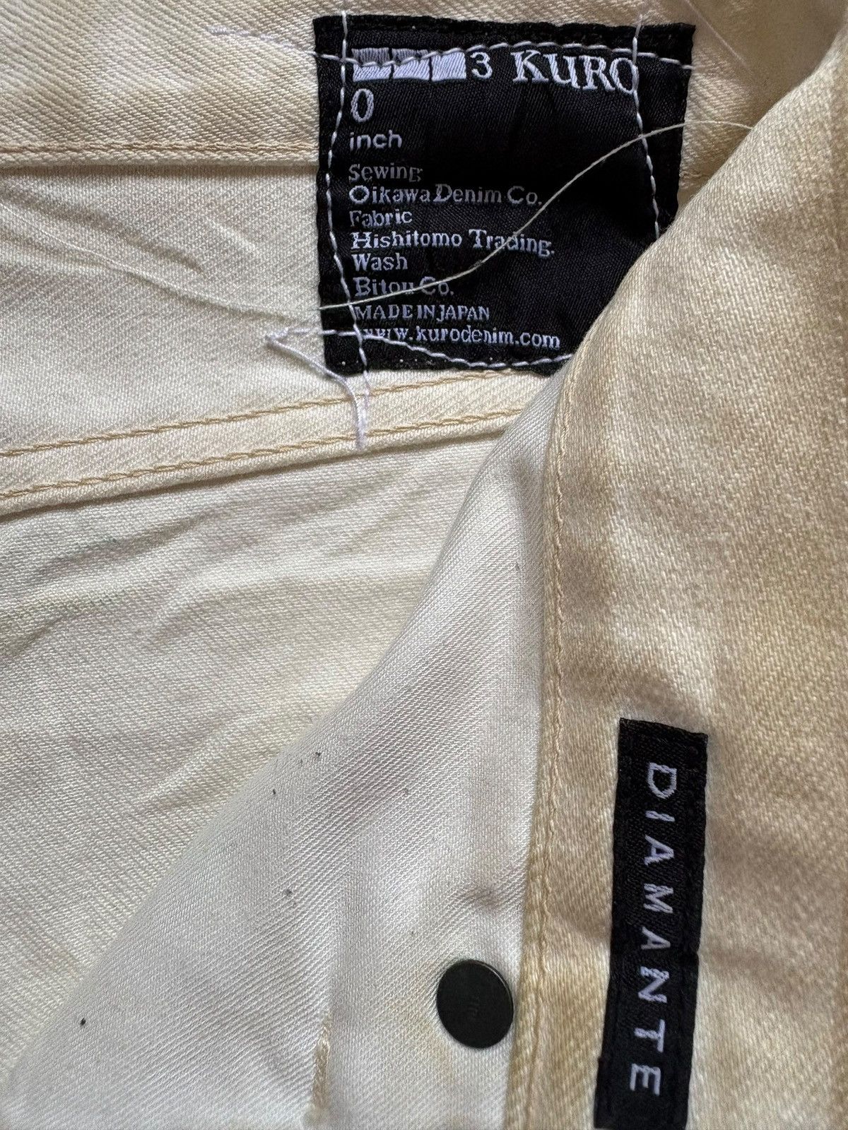 Japanese Brand × KURO Vintage Japanese Kuro Grunge Dirty Wash Selvedge Jeans Size US 32 / EU 48 - 10 Thumbnail