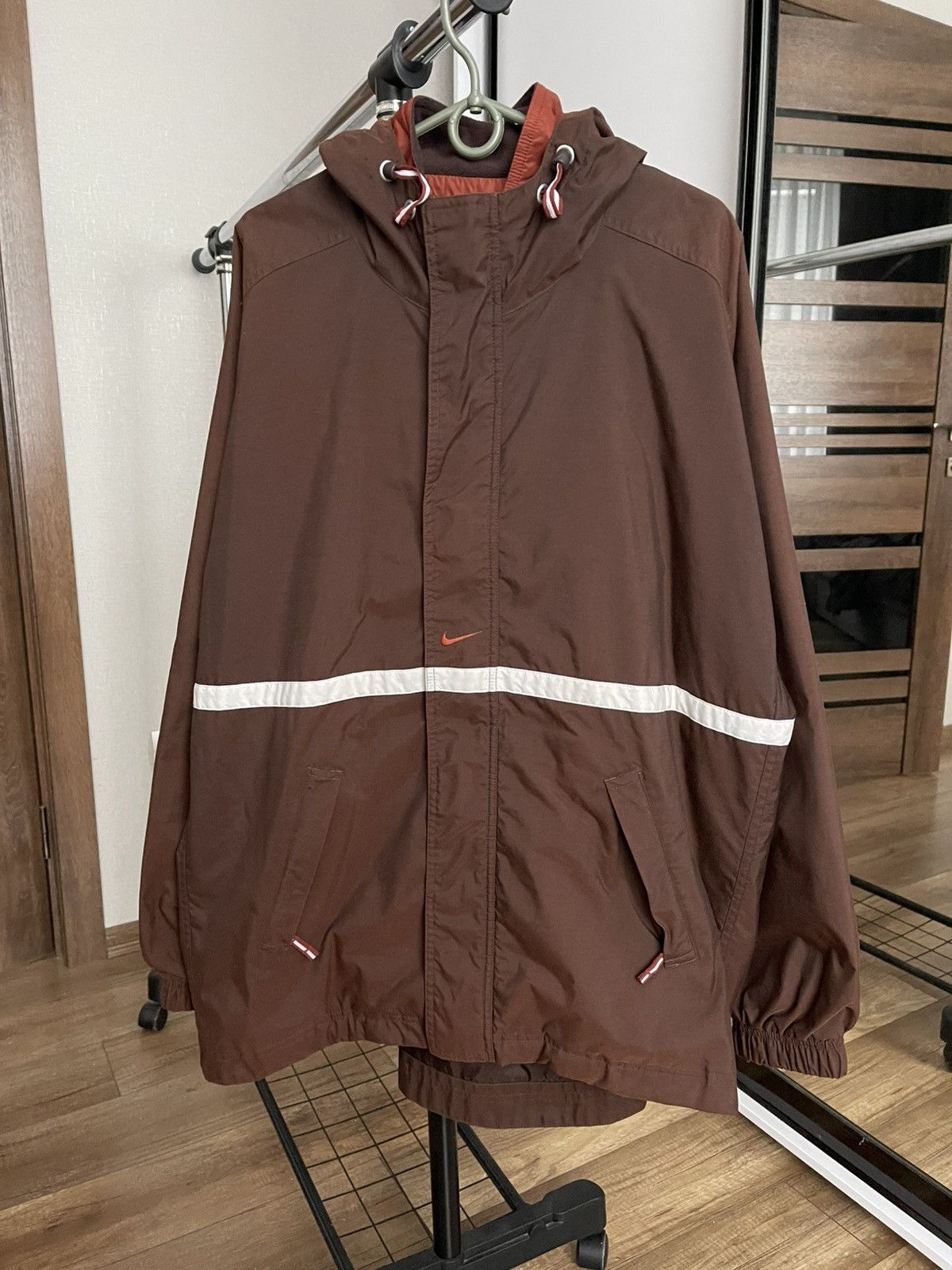 Other Nike Swoosh Vintage Zip Jacket Brown 90s Size US L / EU 52-54 / 3 - 4 Thumbnail