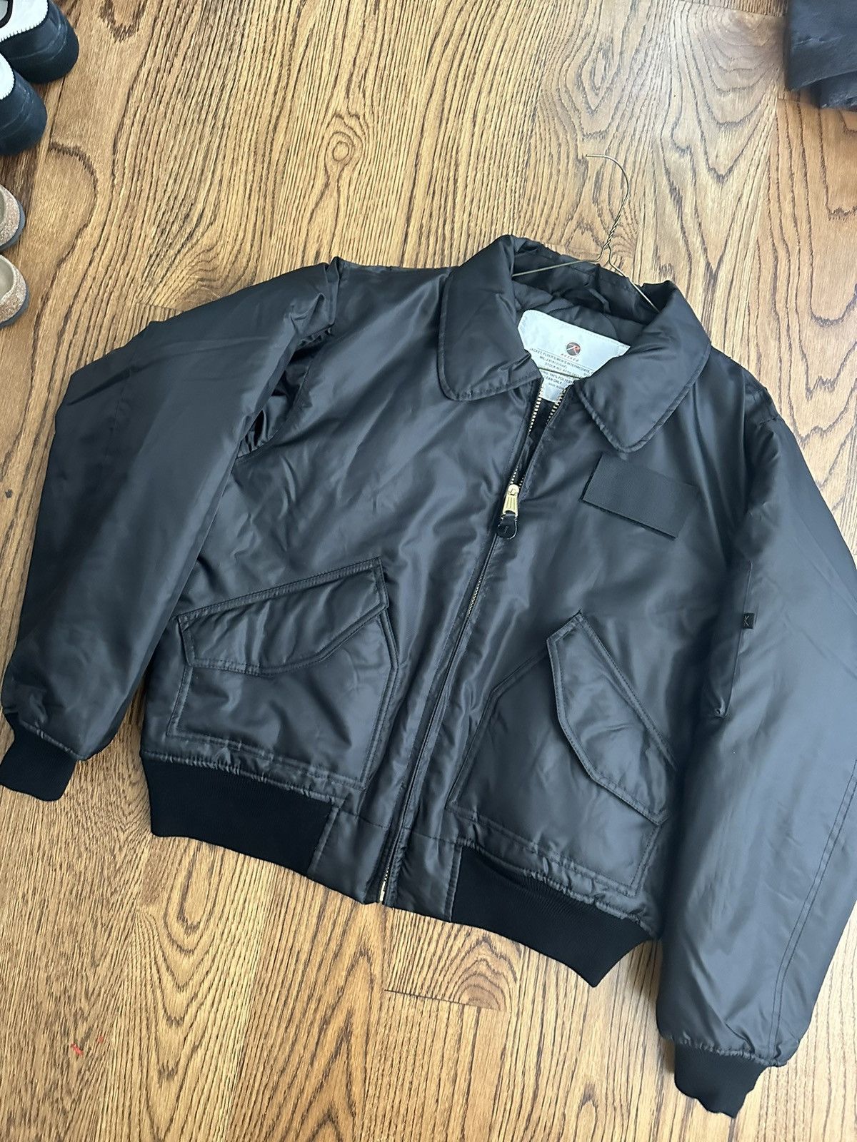 image of Rothco x Vintage Cwu-45P Bomber Jacket in Black, Men's (Size Medium)