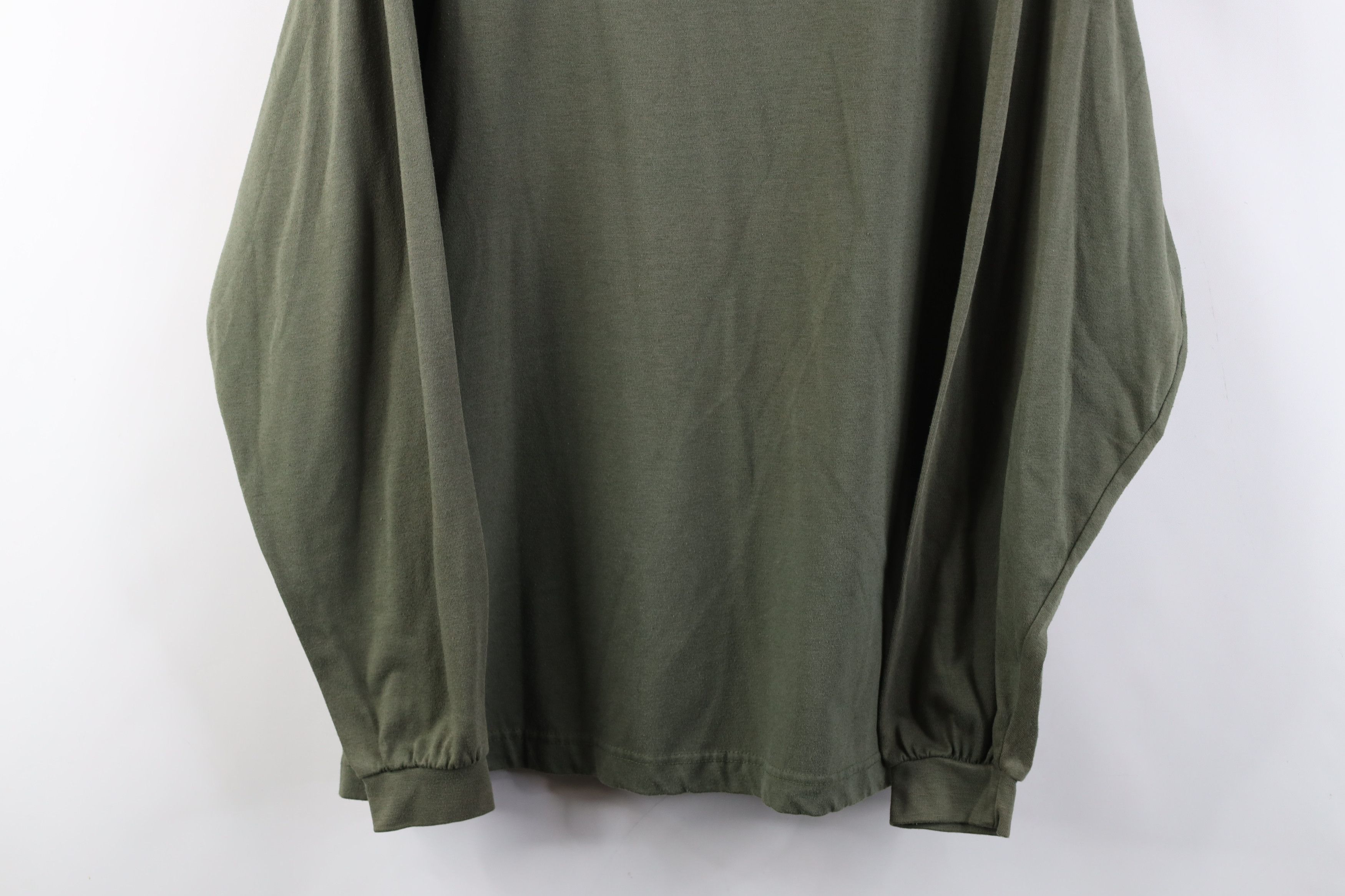 Vintage Vintage 90s Streetwear Mock Neck Long Sleeve T-Shirt Green Size US L / EU 52-54 / 3 - 3 Thumbnail